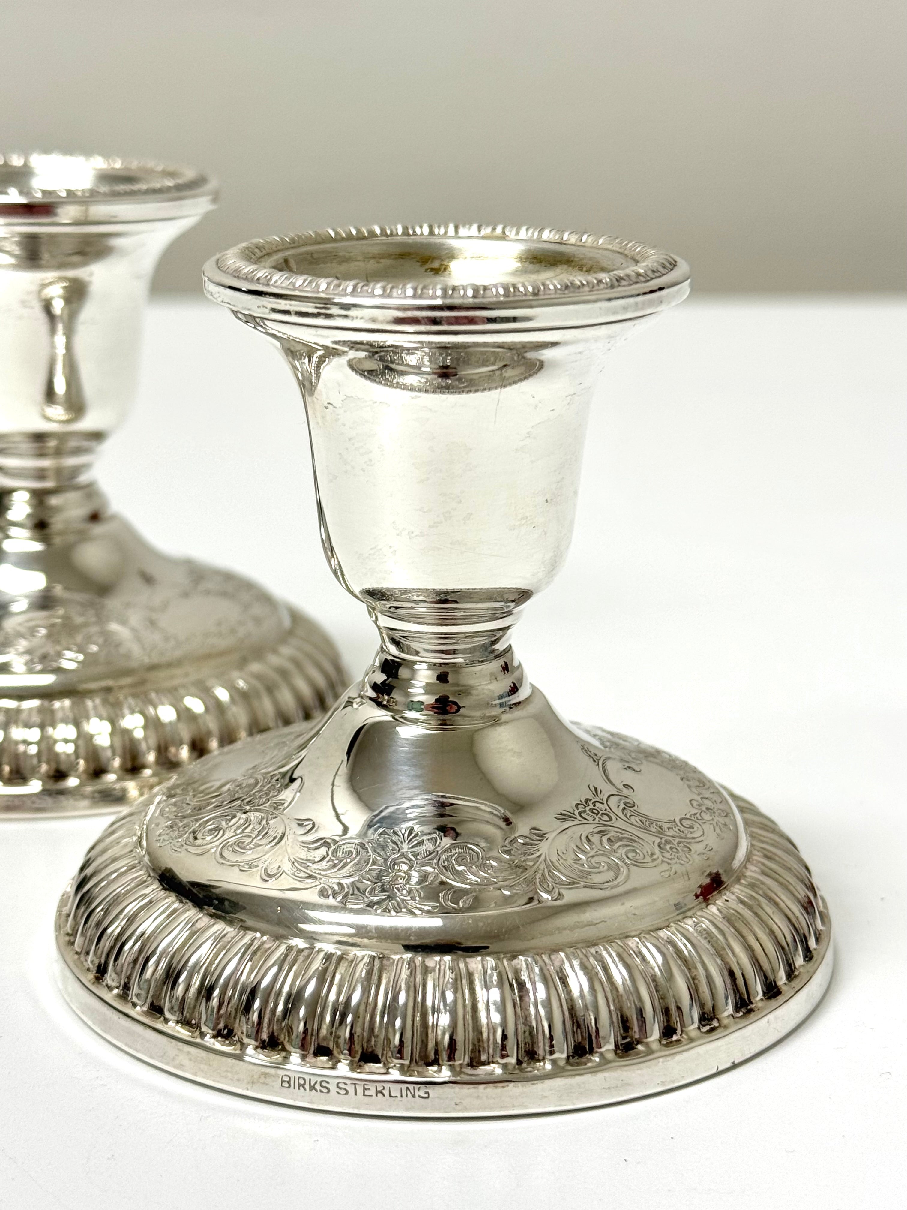 BIRKS Sterling Candle Holders Set of 2