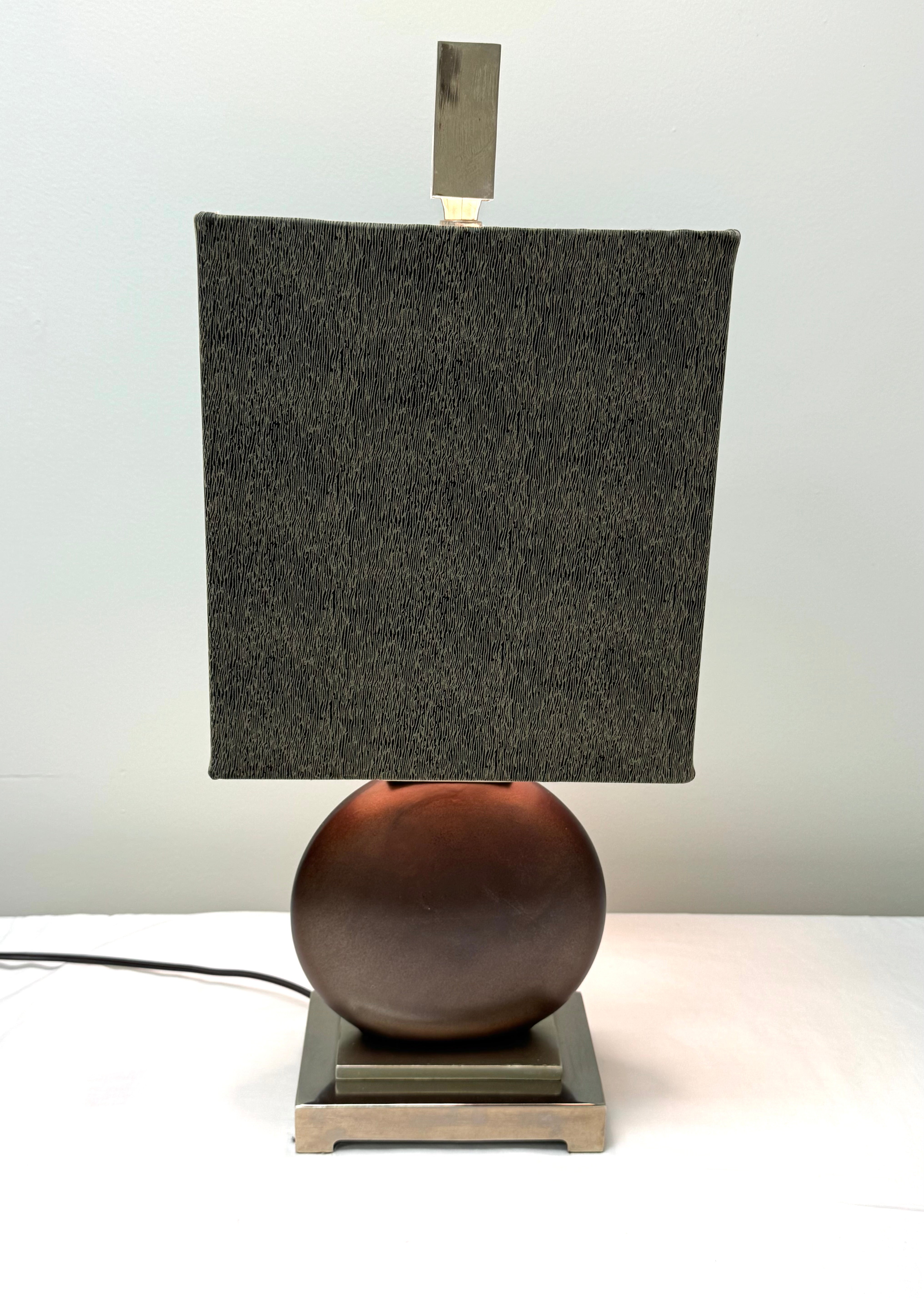 UTTERMOST Bronze Flat Sphere Lamp