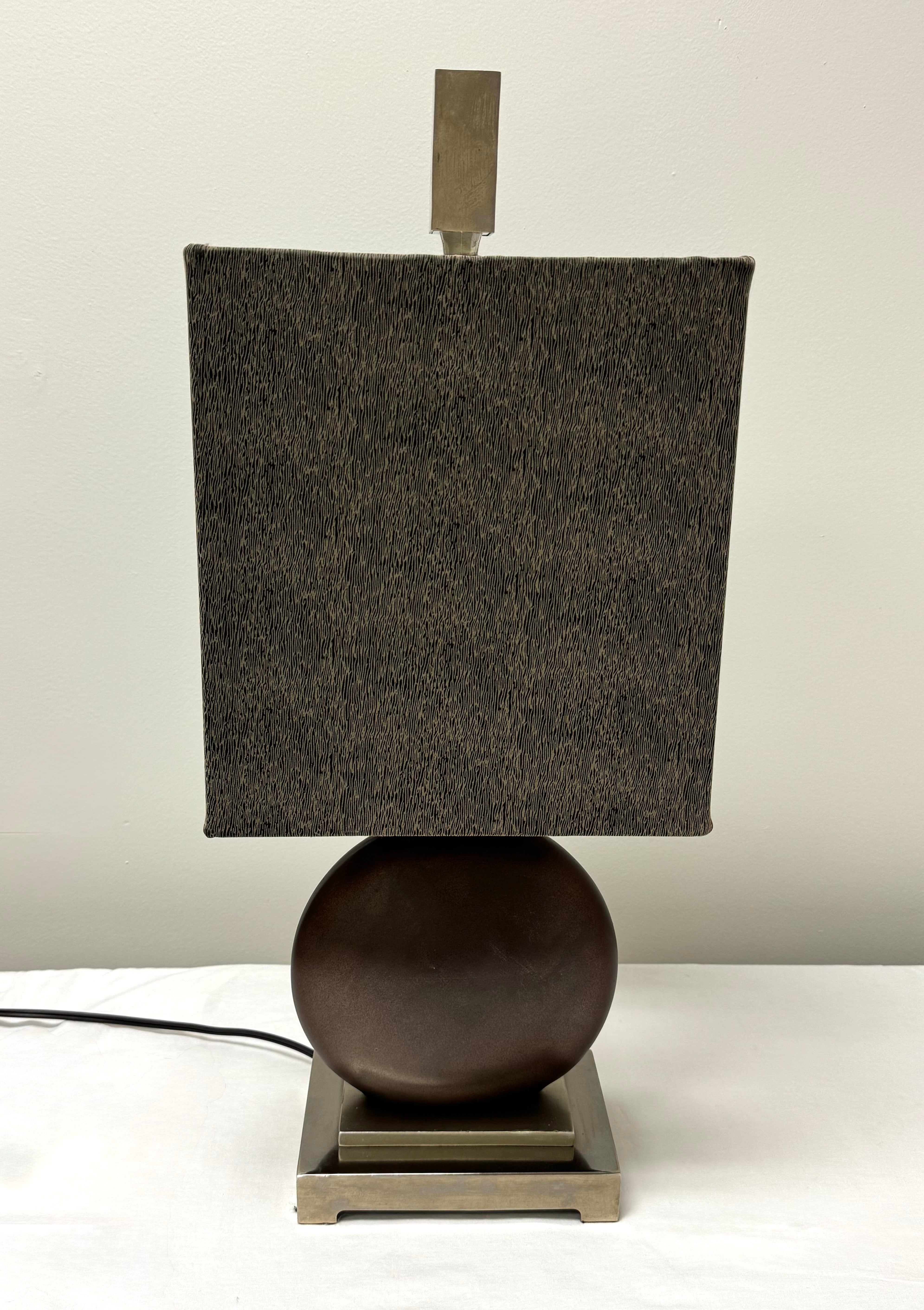 UTTERMOST Bronze Flat Sphere Lamp