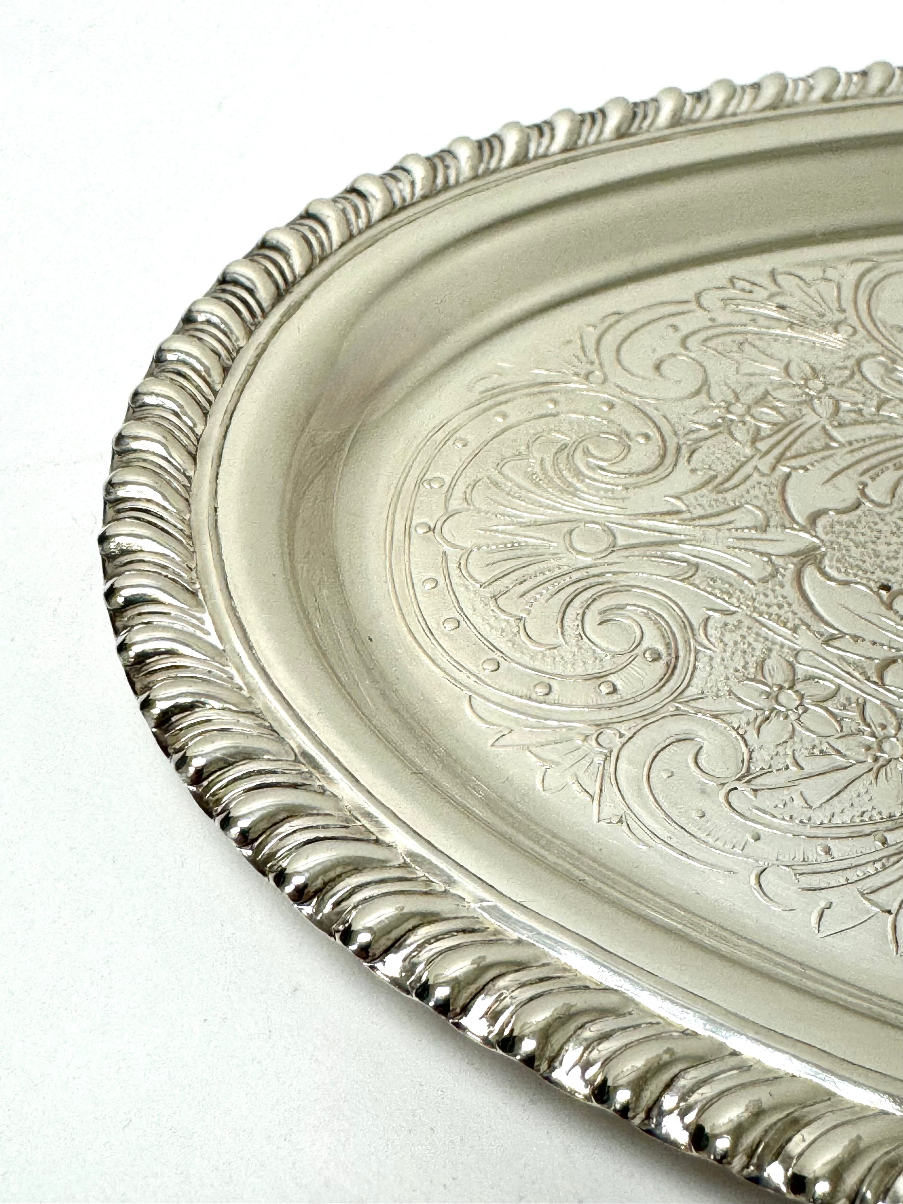 Vintage Silverplate Small Oval Tray
