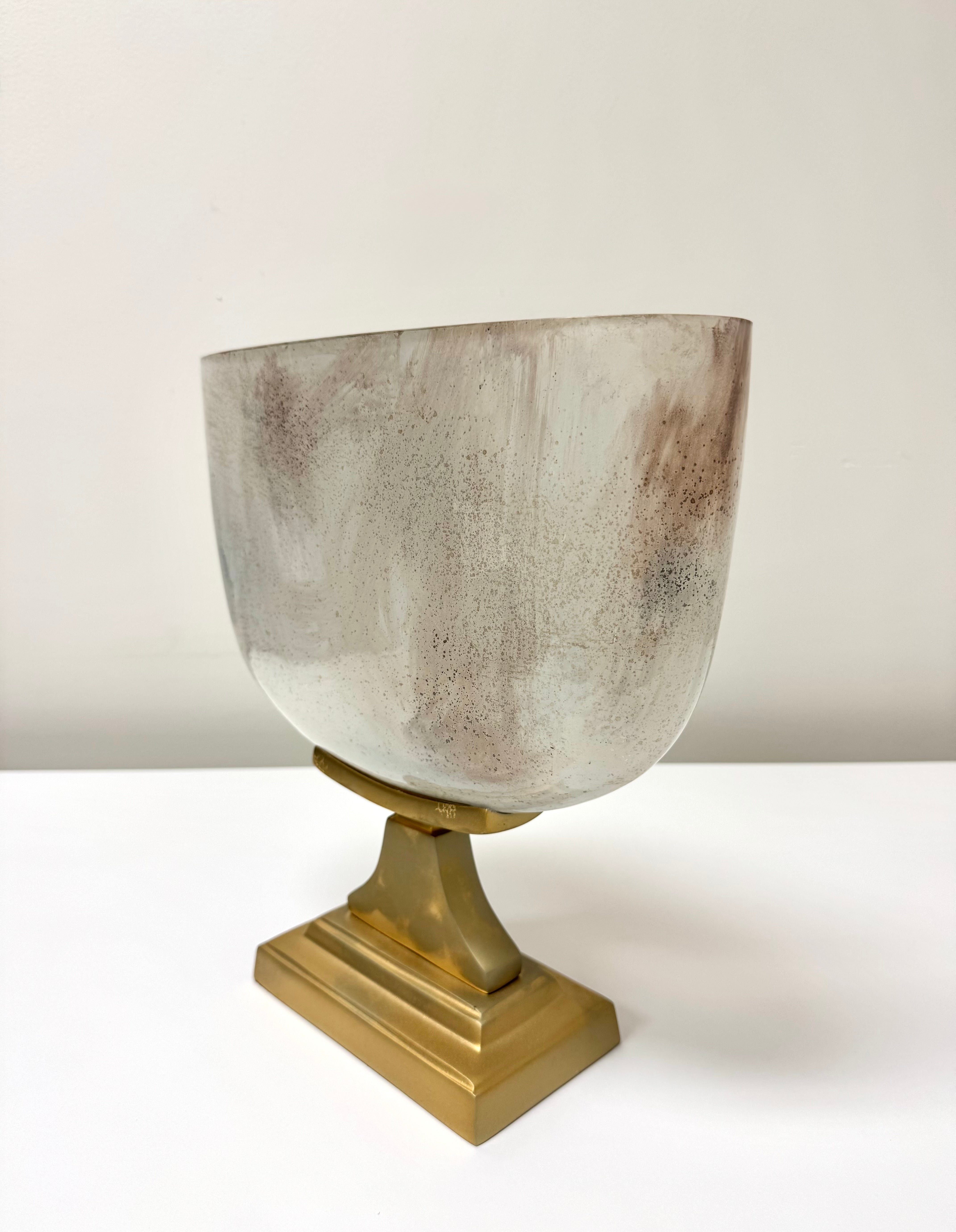 Marbleized Pedestal Bowl