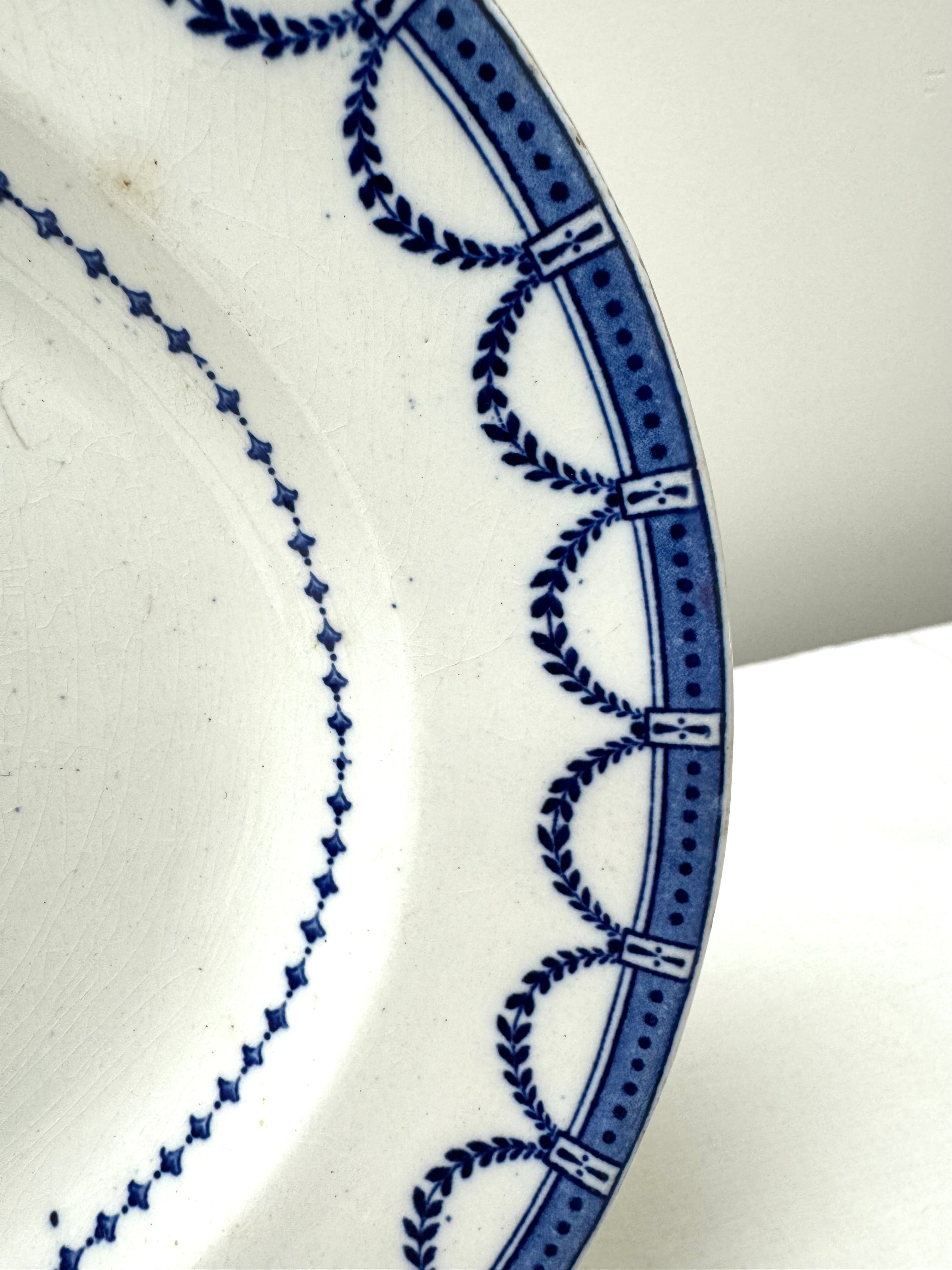 Vintage 'Truro' Blue Flow 14" Platter