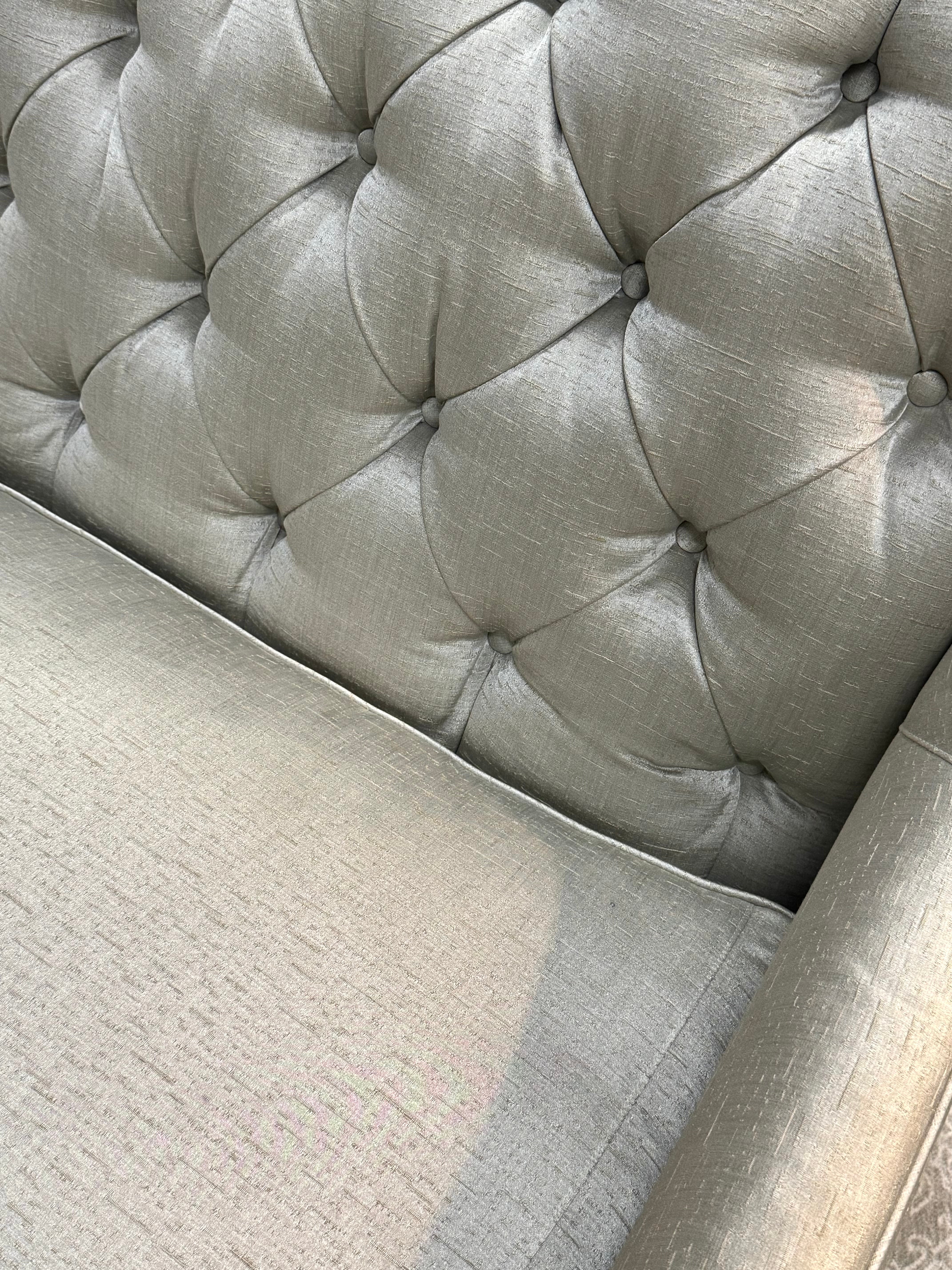 KRAVET Warm Dove Gray Silk 64" Sofa