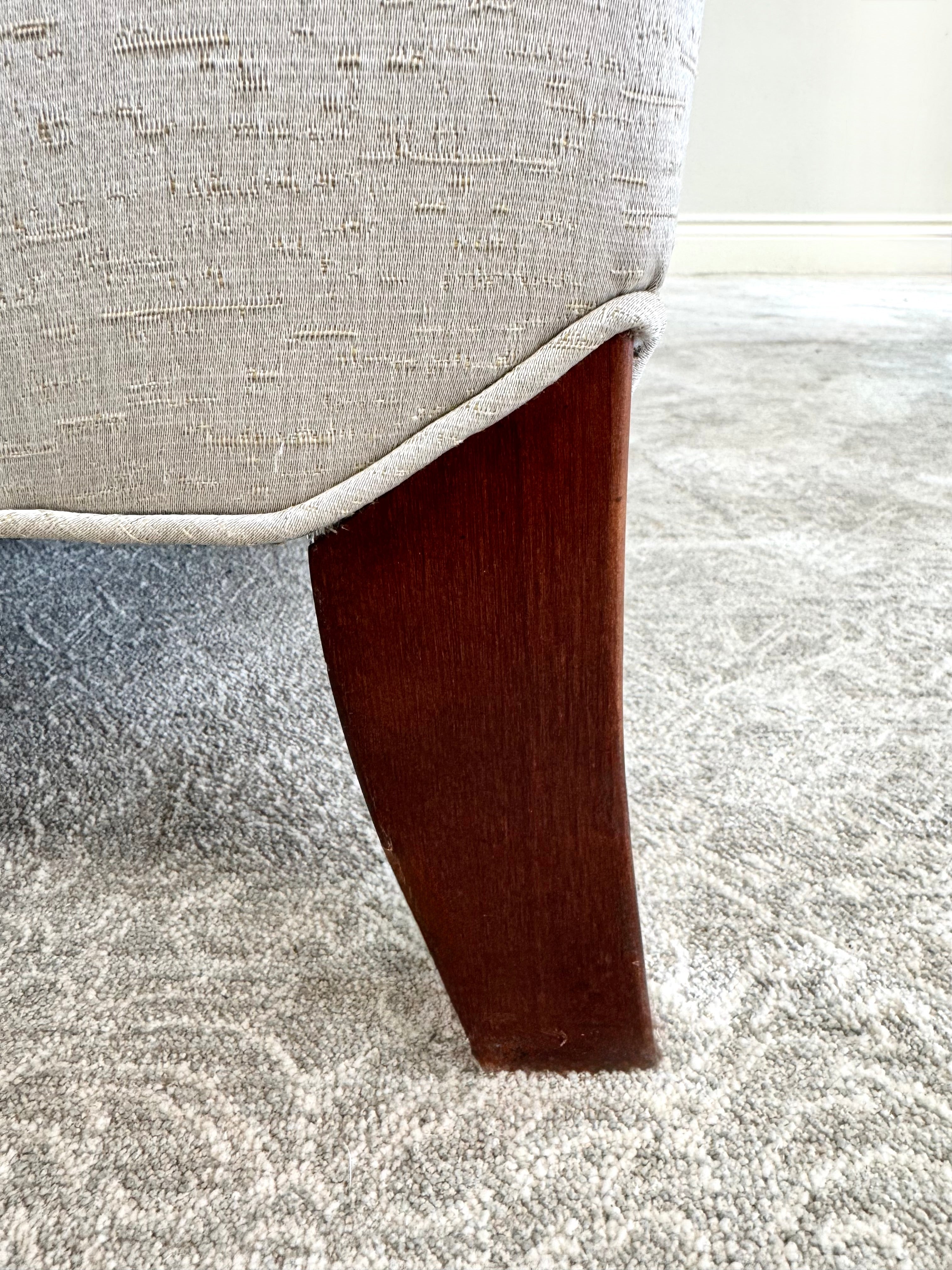 KRAVET Warm Dove Gray Silk 64" Sofa
