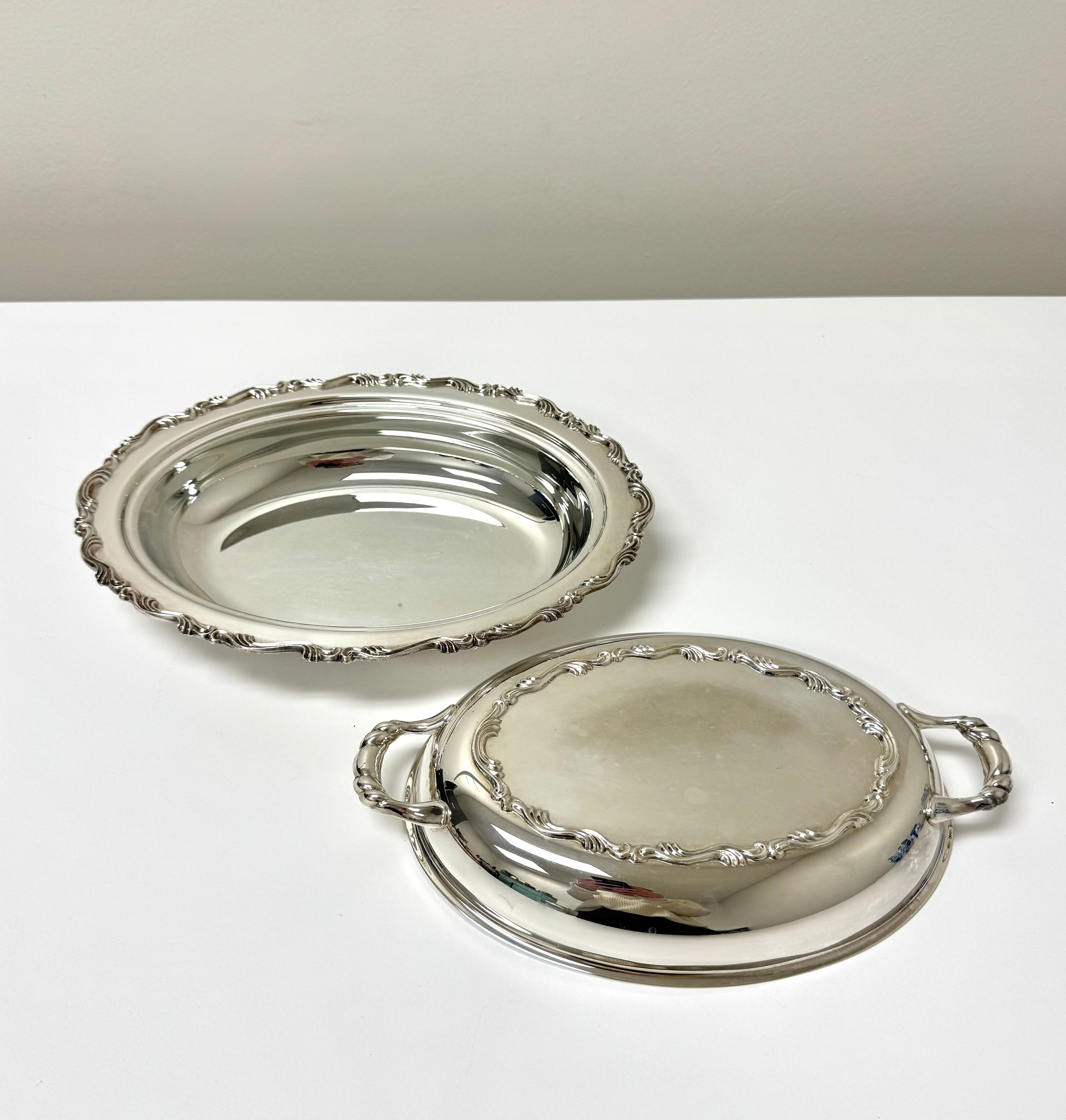Vintage Silverplate Vegetable Dish with Lid
