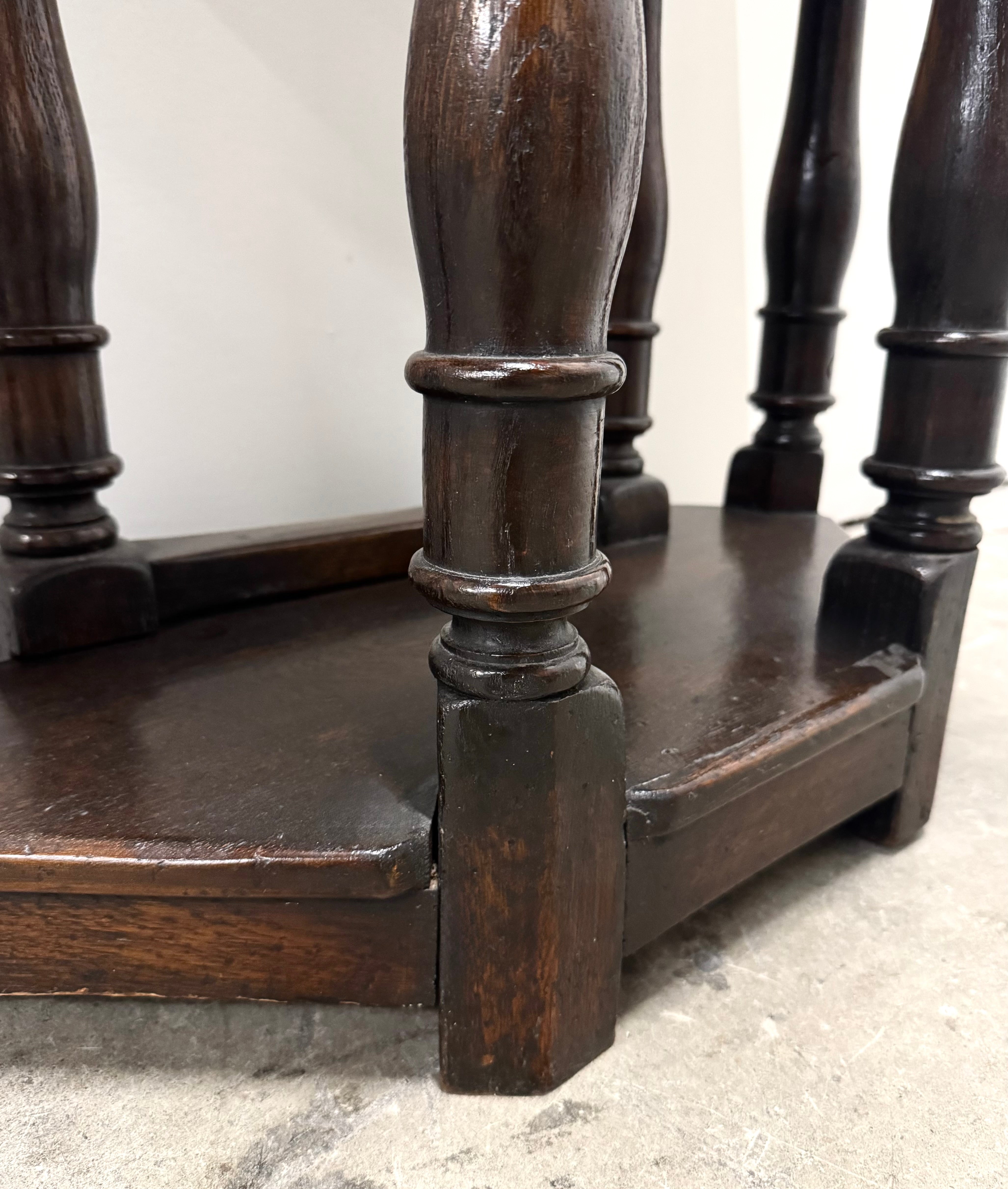 Antique Hexagonal Folding Table
