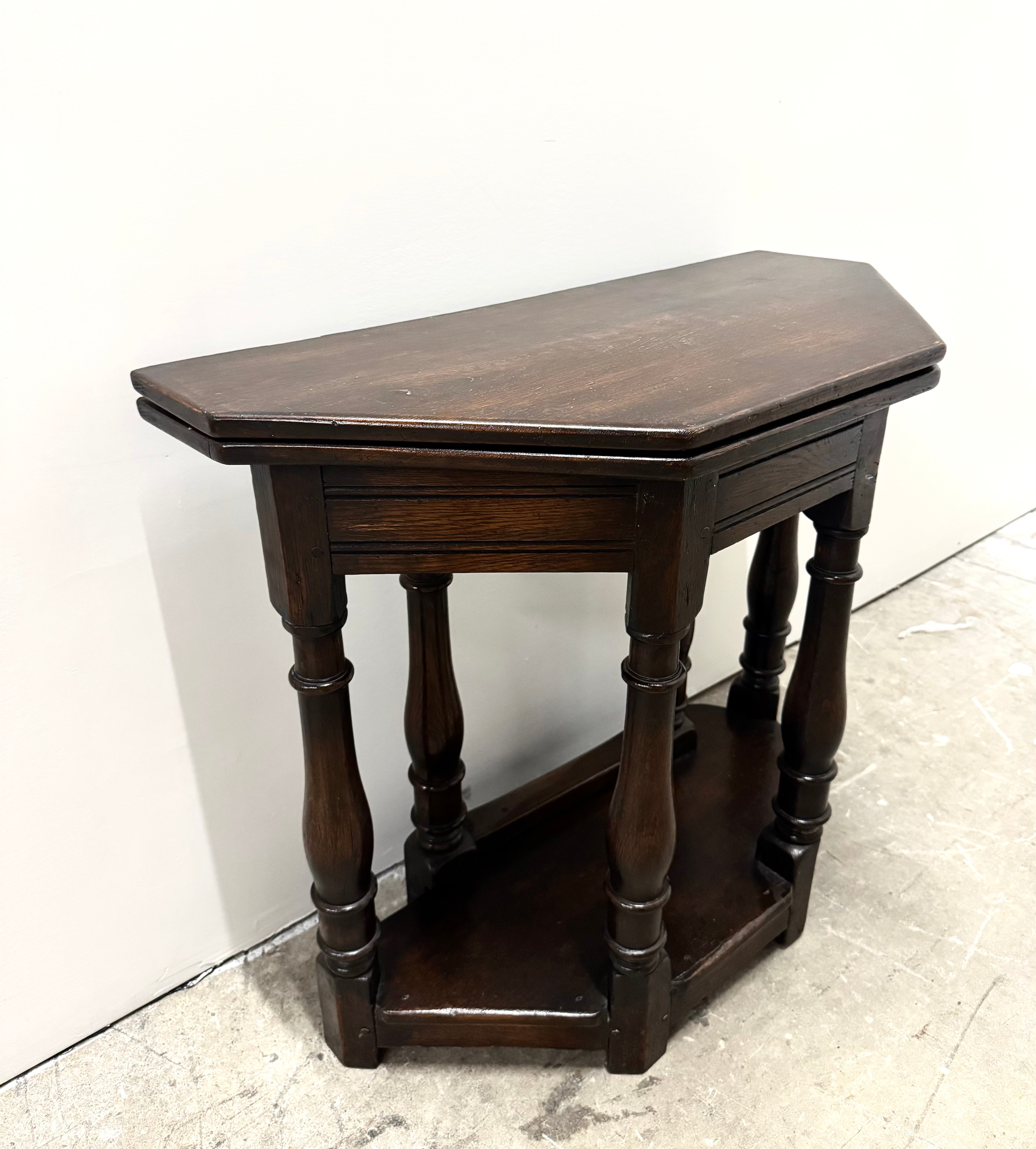 Antique Hexagonal Folding Table