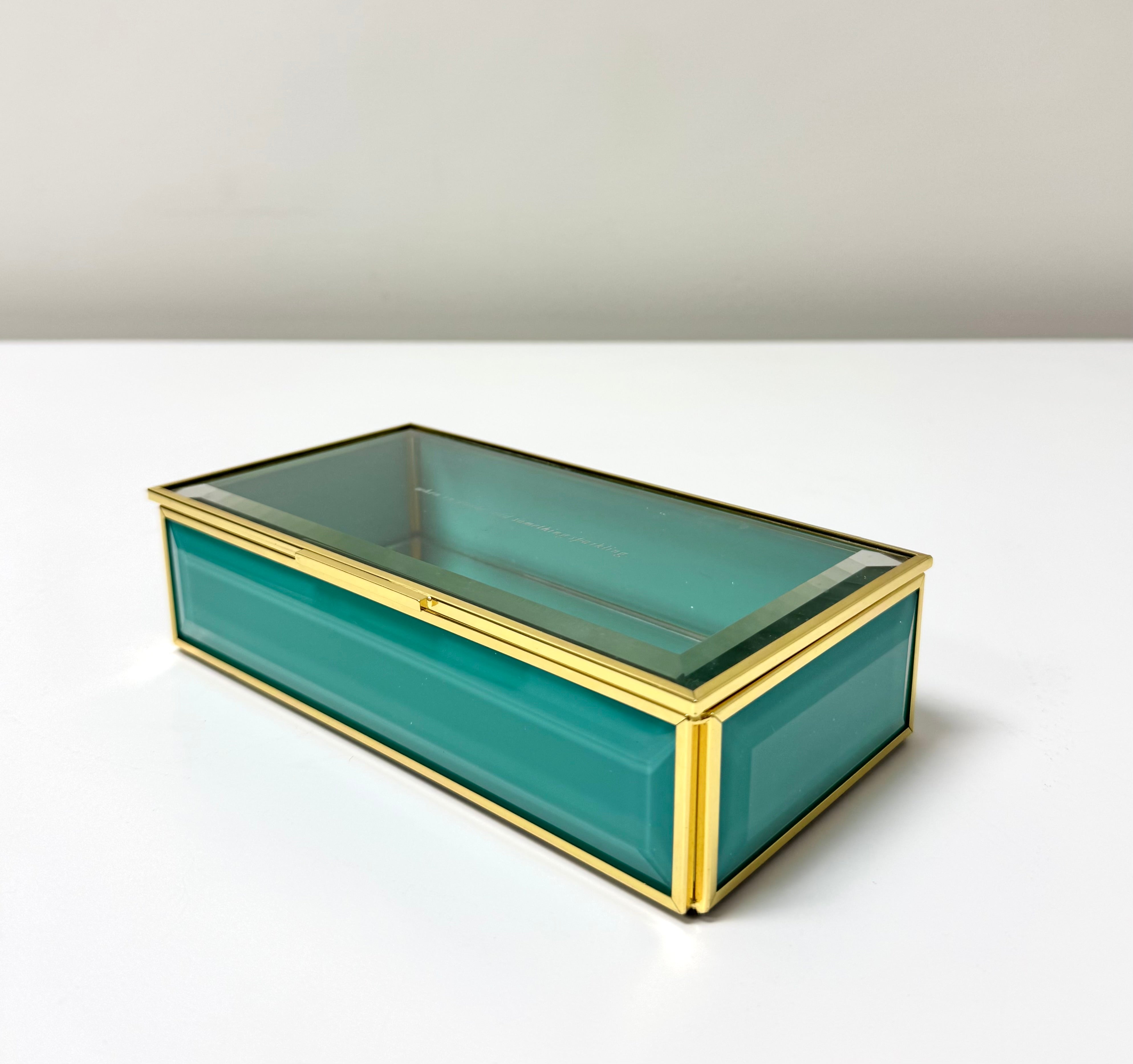 KATE SPADE Turquoise Glass Box