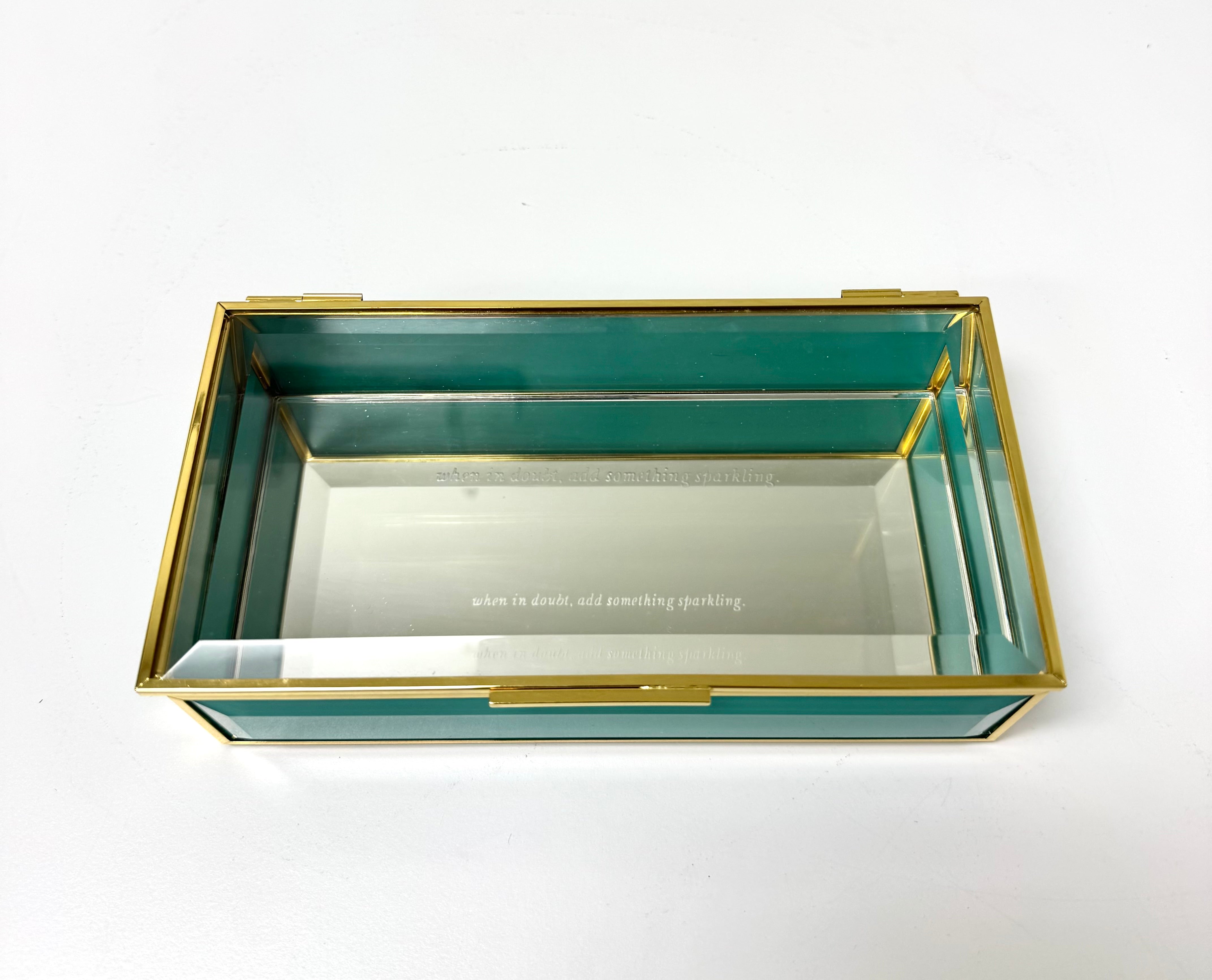 KATE SPADE Turquoise Glass Box