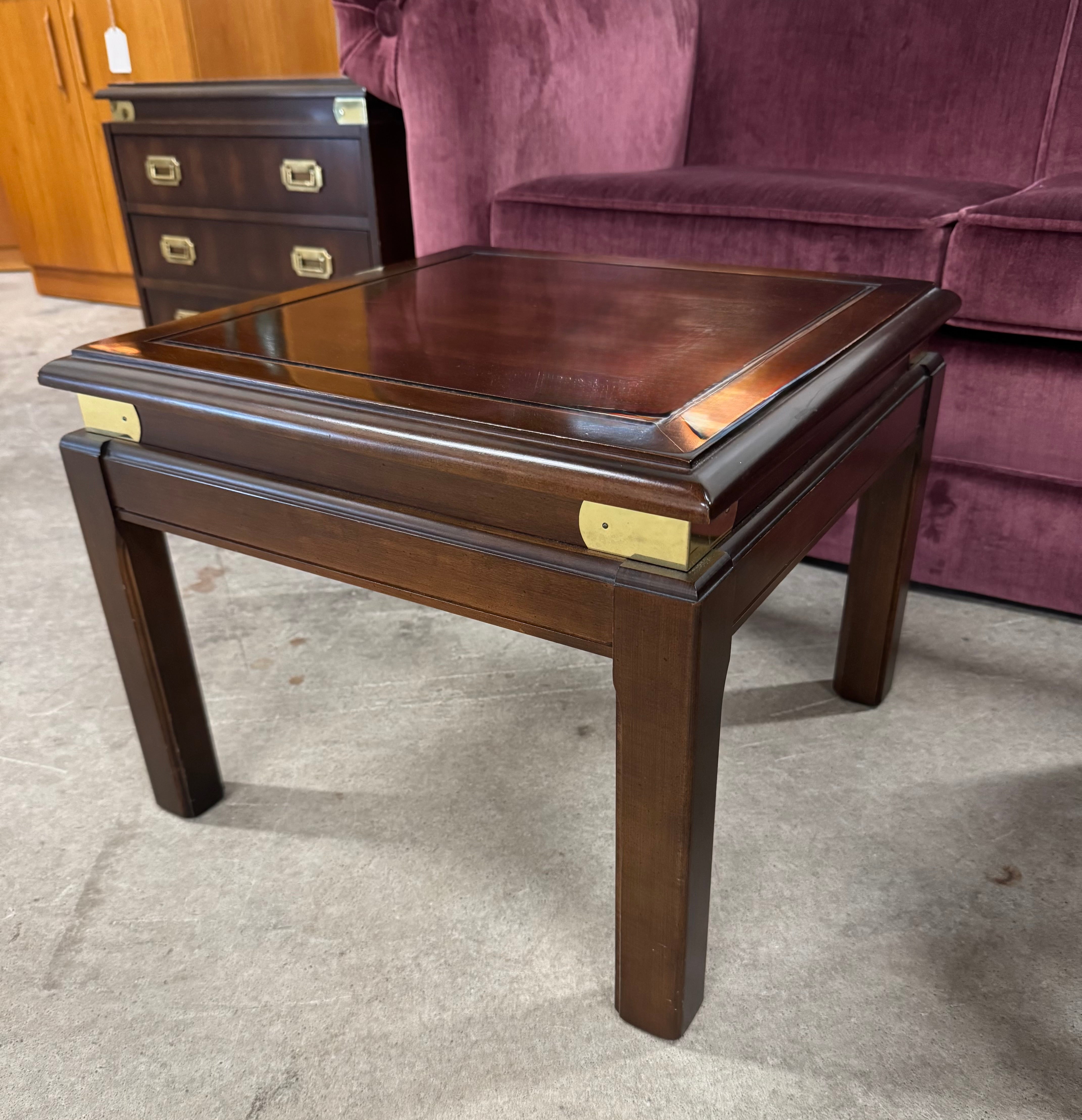 Vintage KROEHLER Campaign Side Table