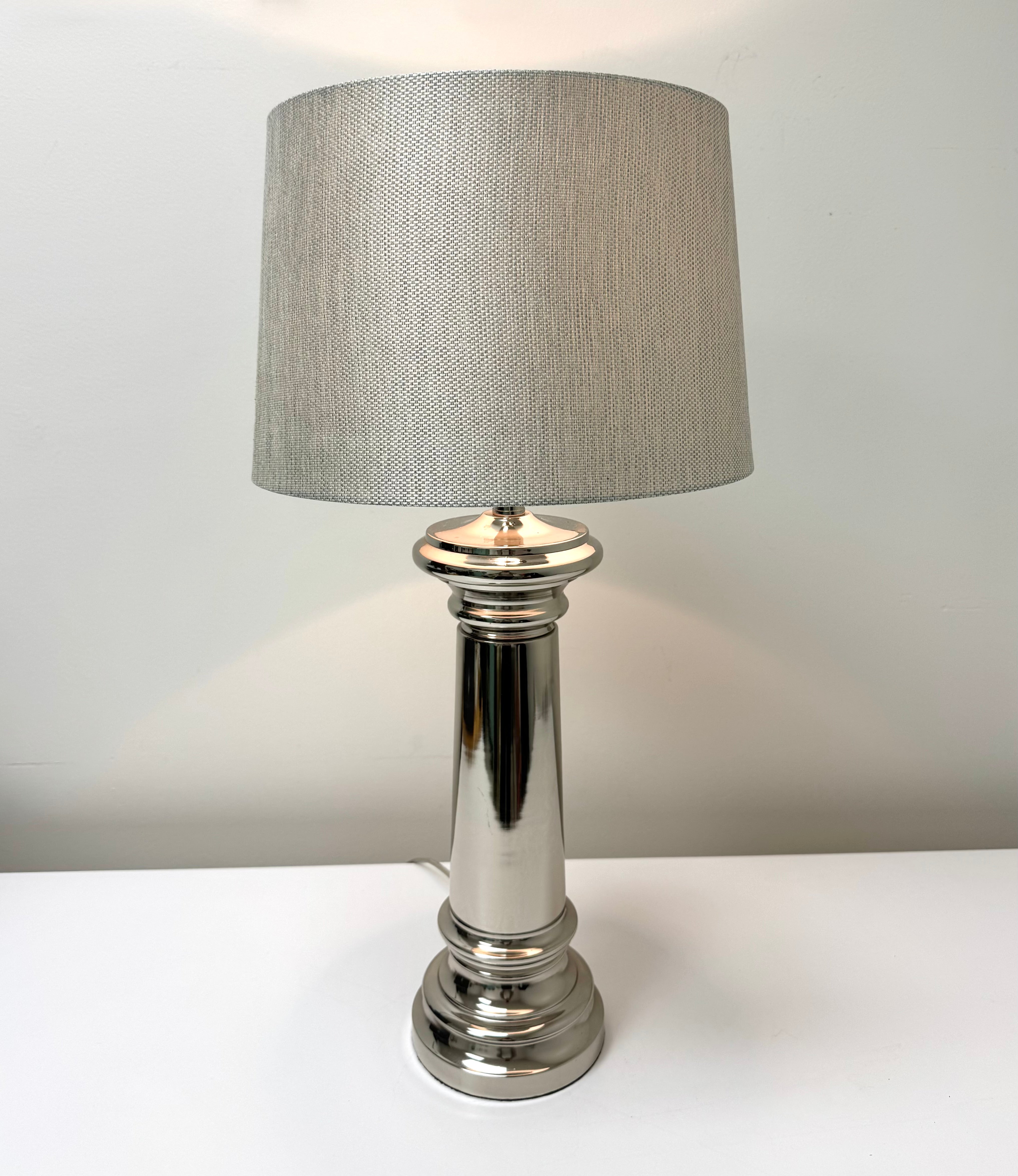 Polished Chrome Column Lamp