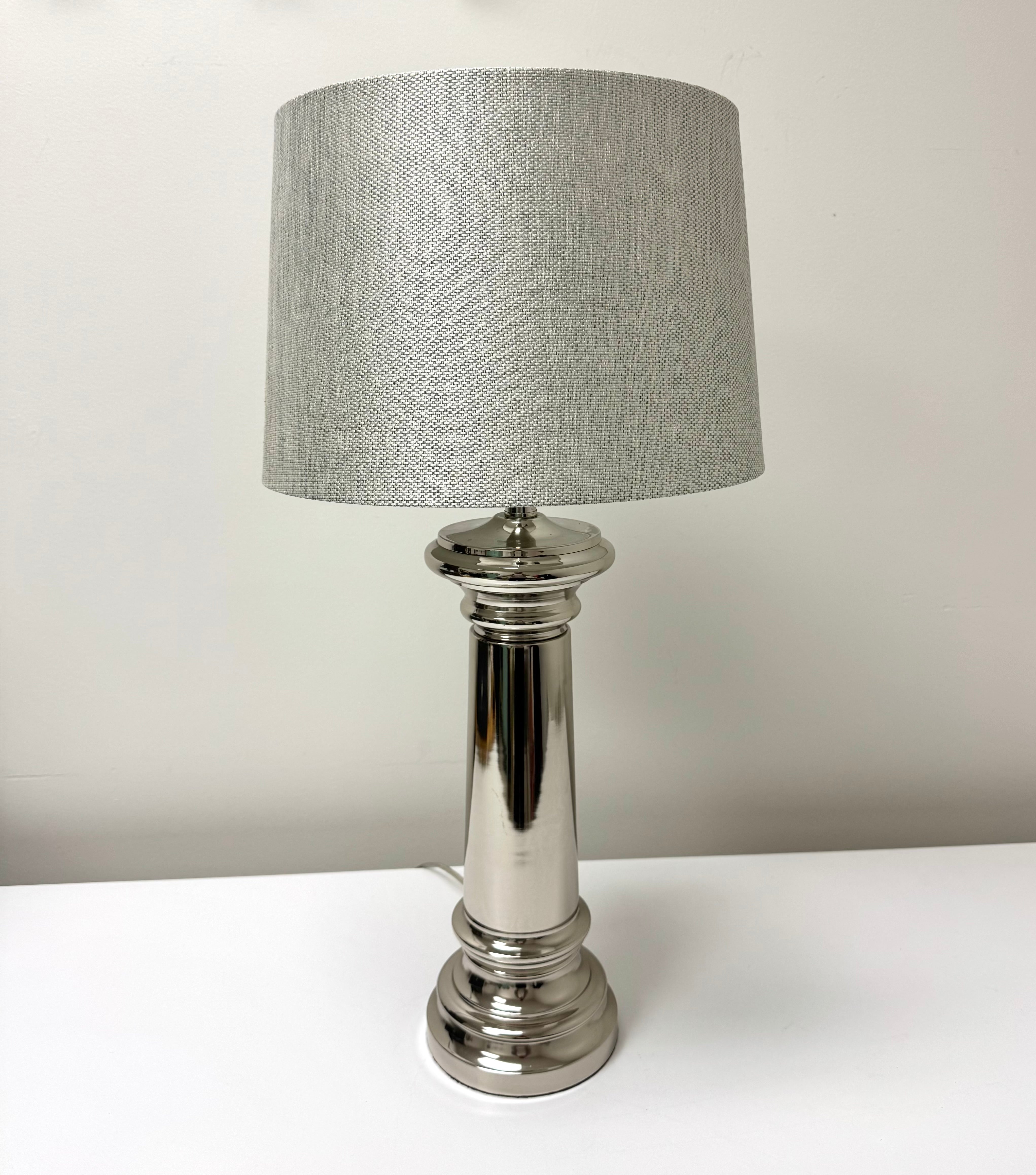 Polished Chrome Column Lamp