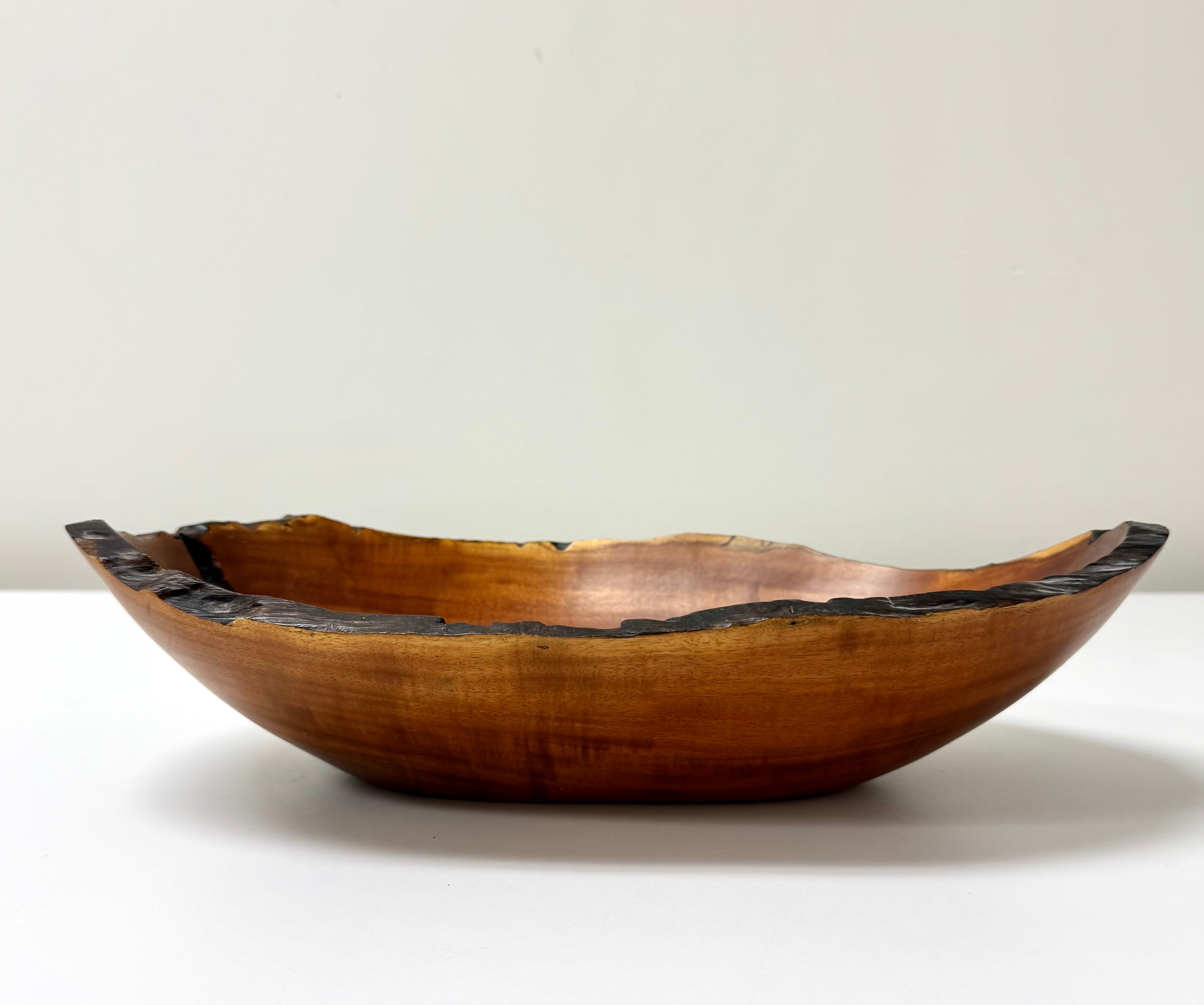 Hand-turned Live Edge Tropical Wood Bowl