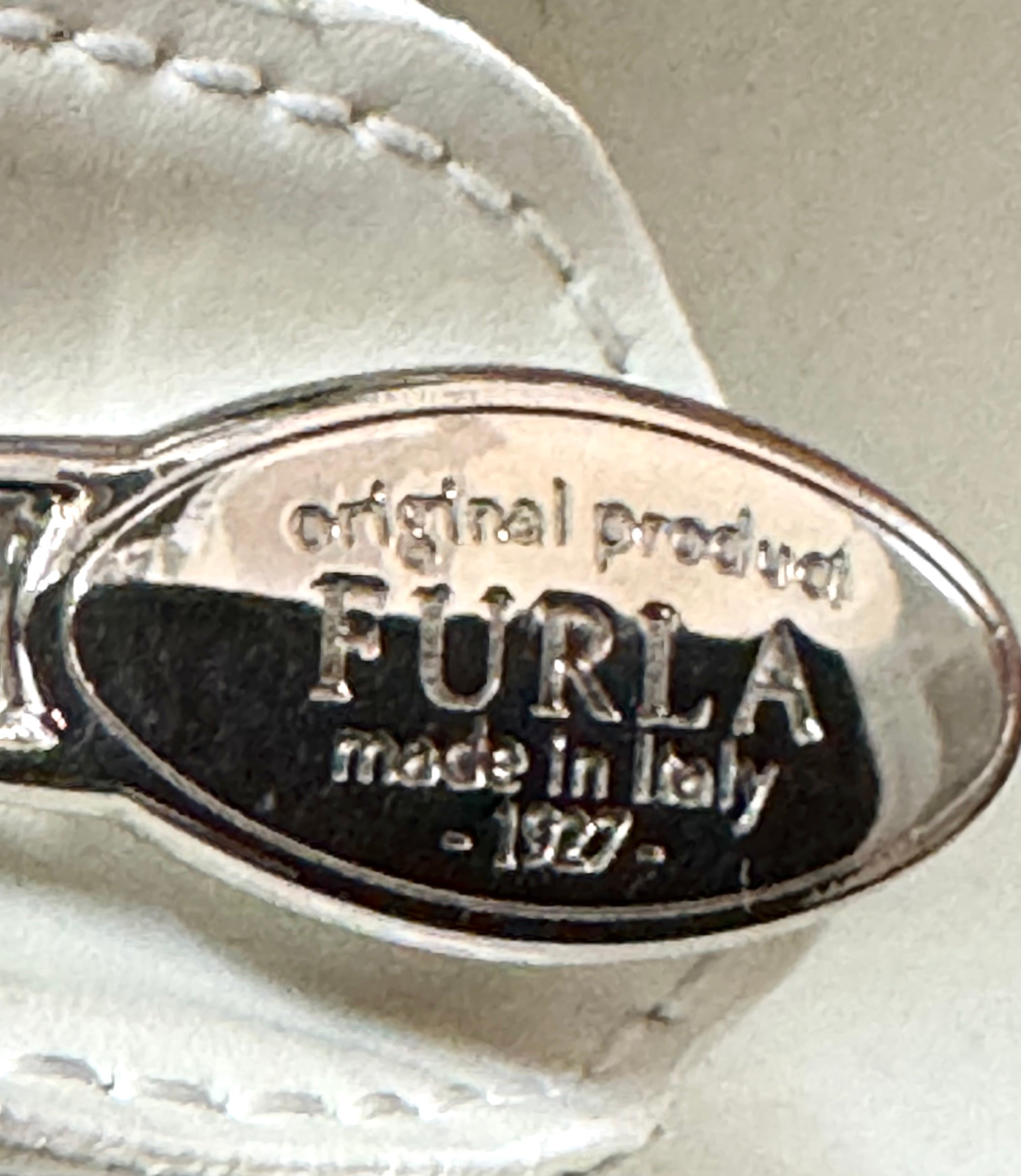 FURLA White Leather Tote