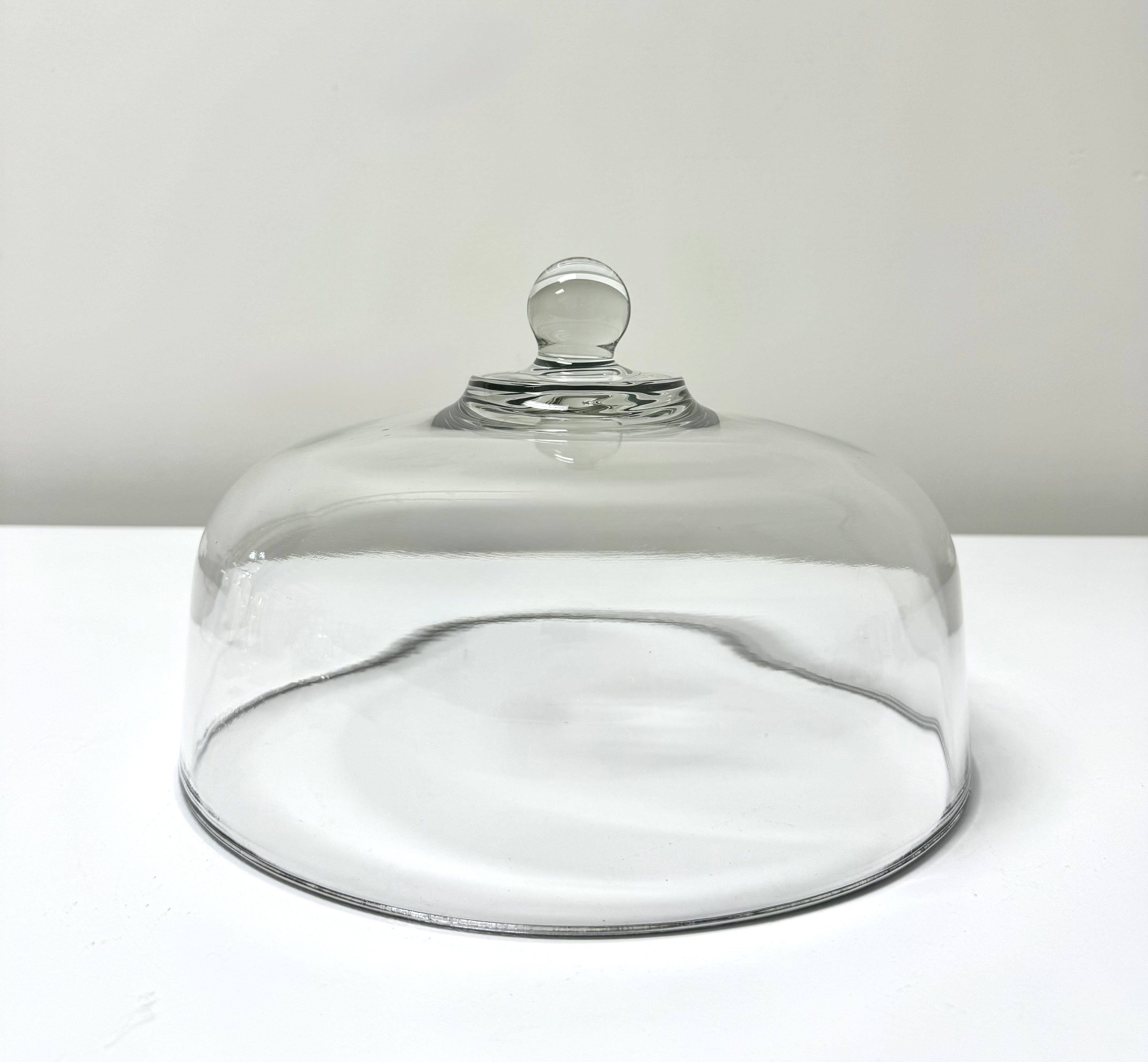 Vintage Silverplate 12-1/2" Gallery Tray with Glass Cloche