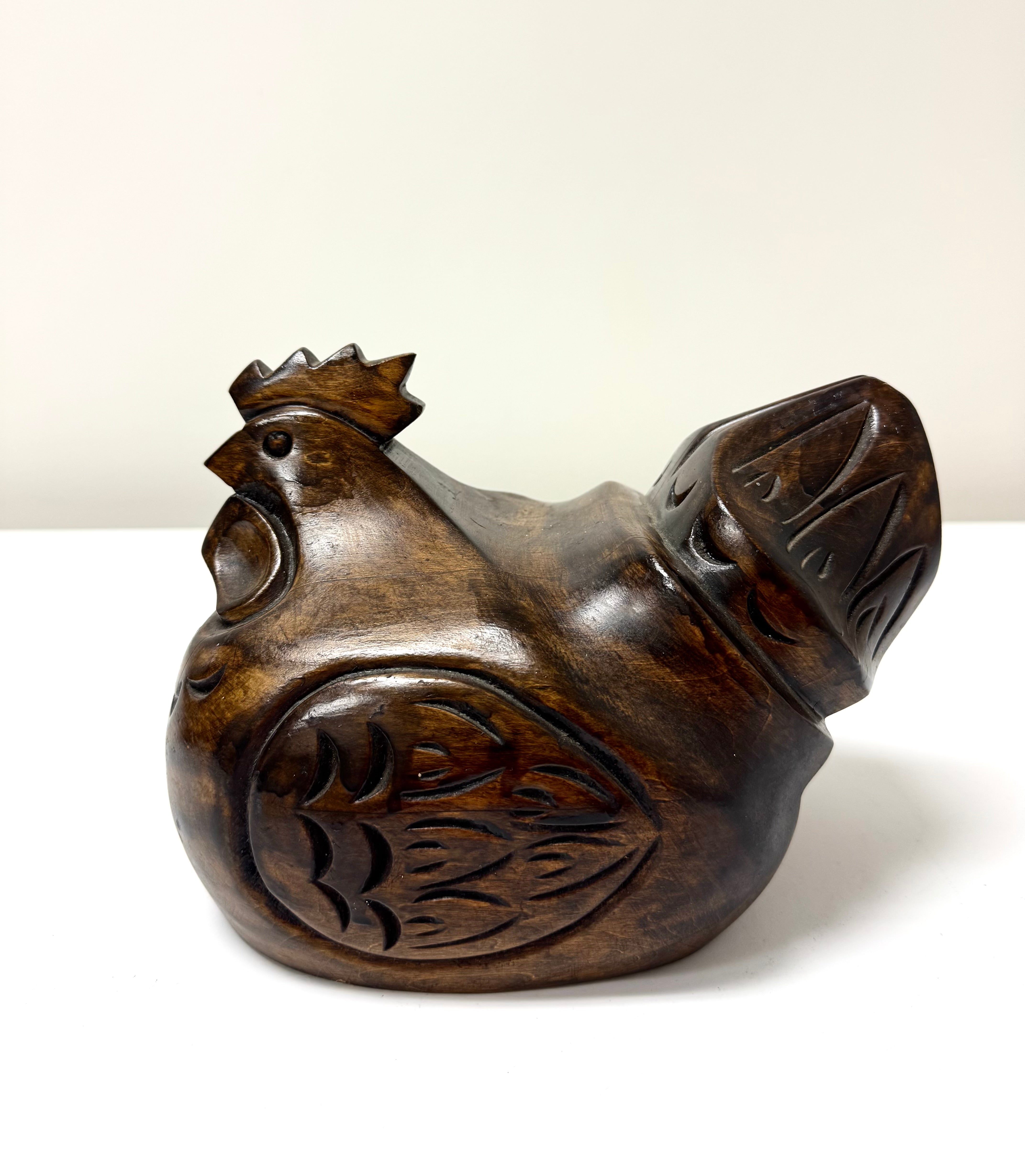 Hand-carved Wooden Rooster