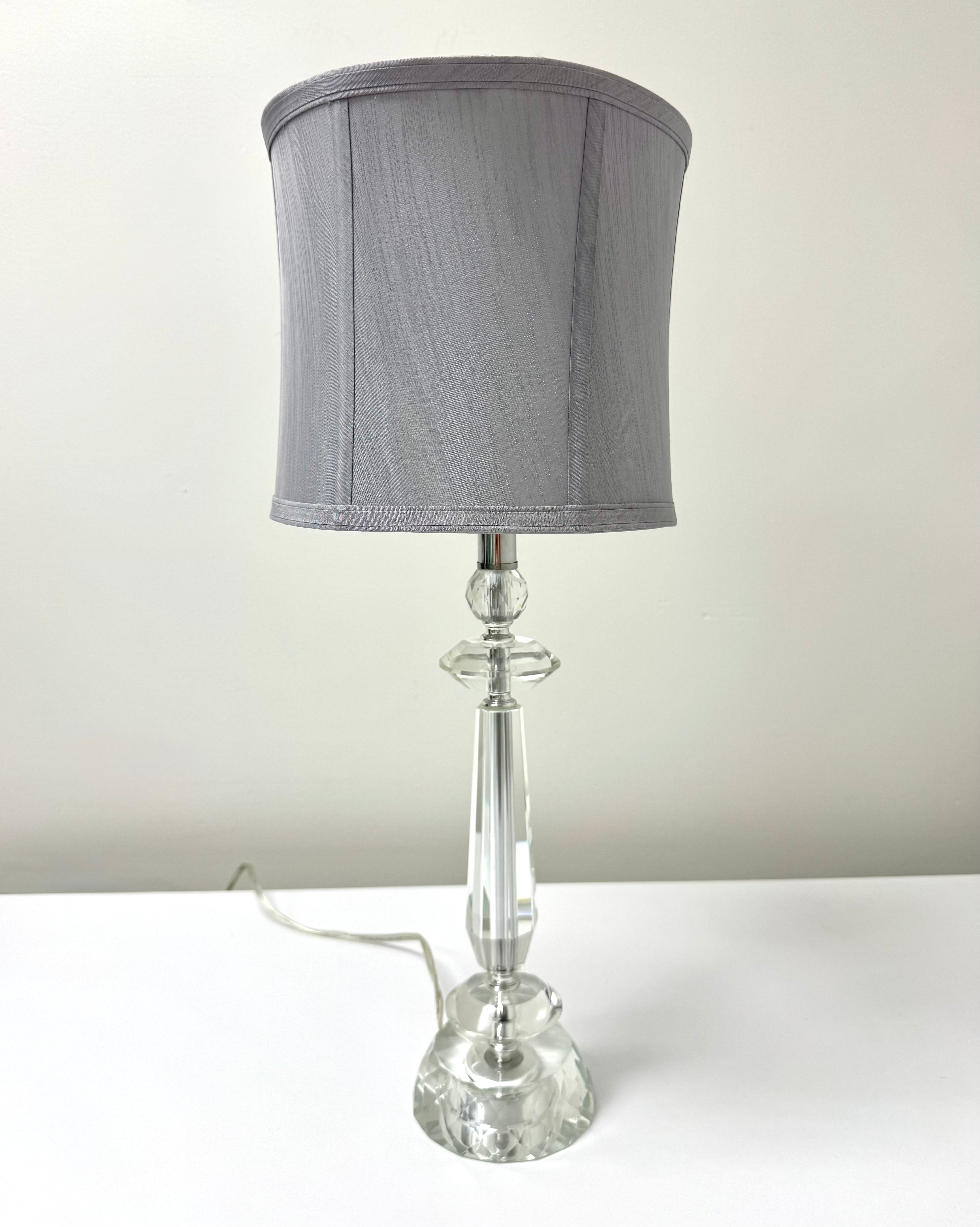 Faceted Glass Lamp