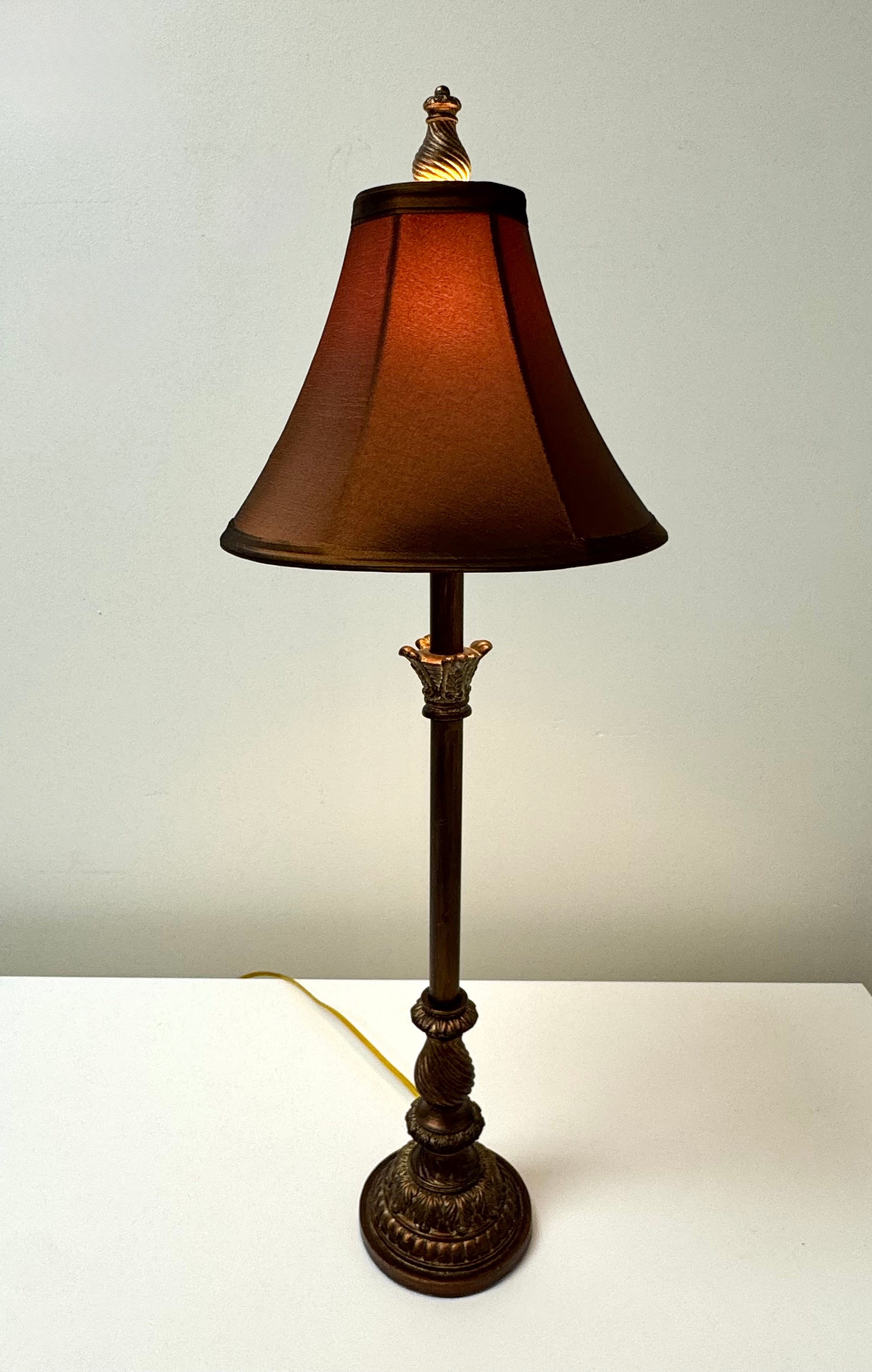 Copper Corinthian Buffet Lamp