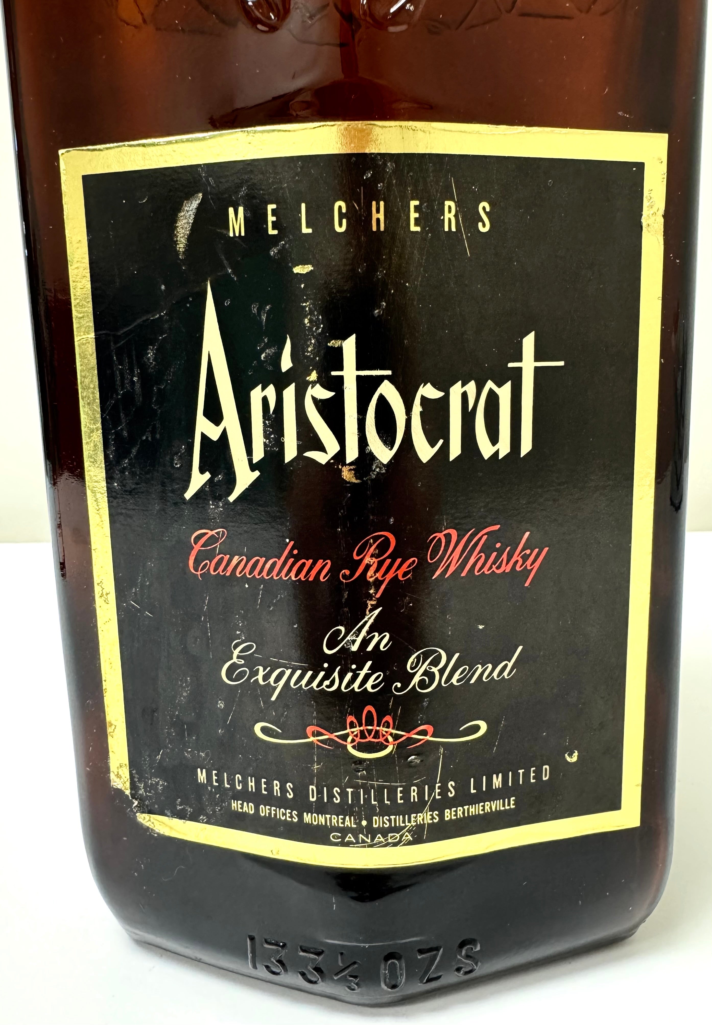 Vintage Aristocrat Canadian Rye Whiskey Bottle