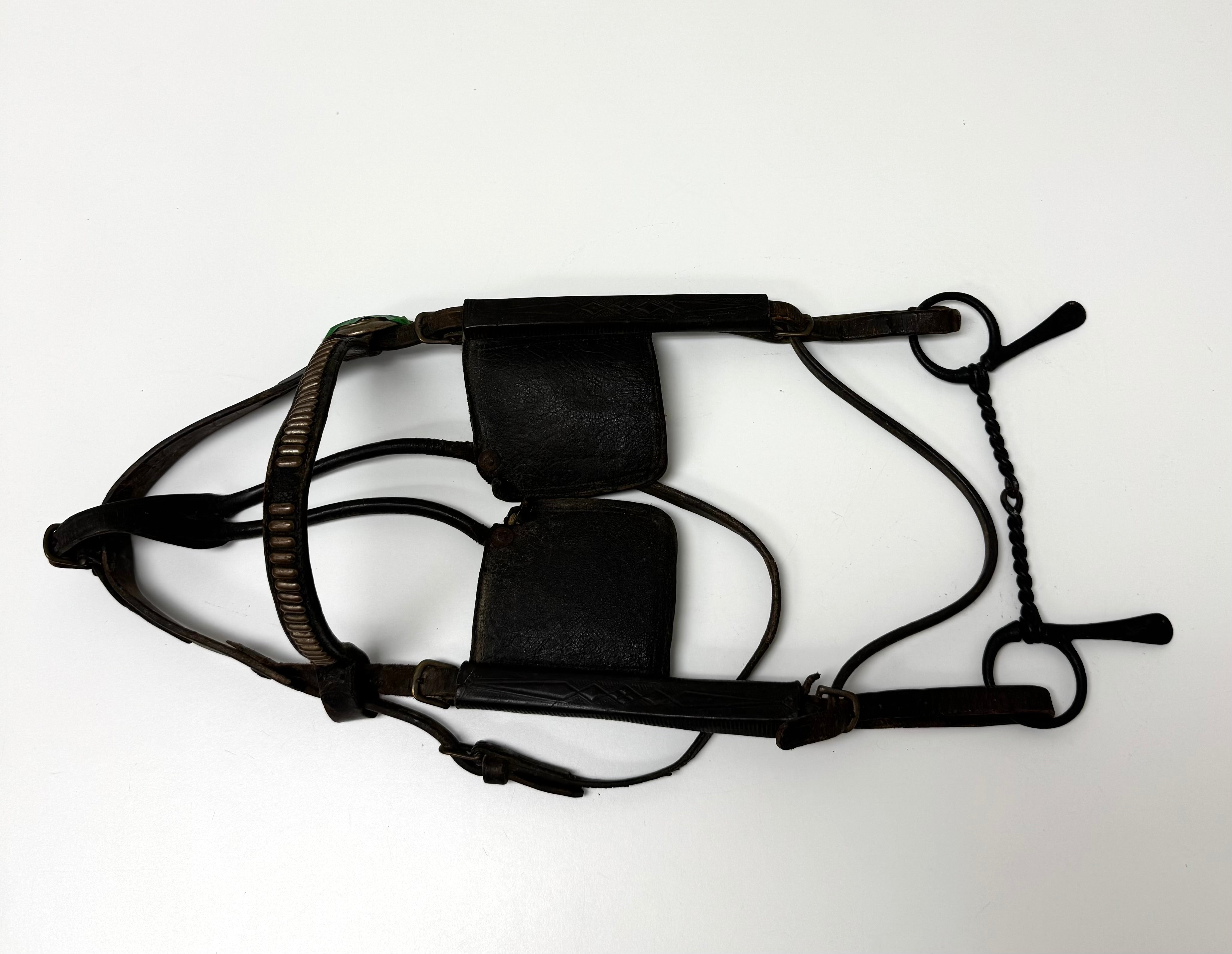 Vintage Leather Bridle with Bit & Blinders