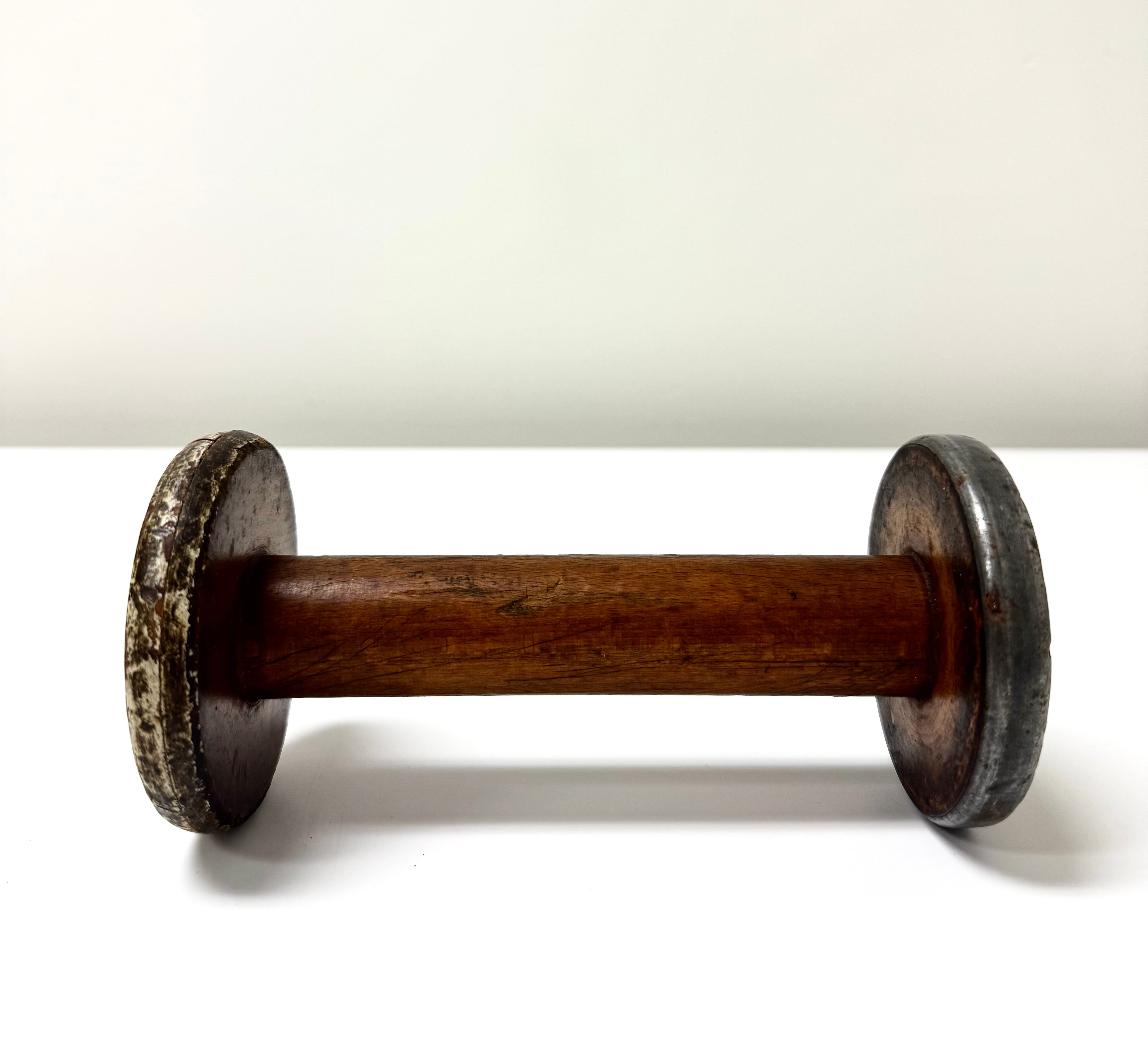 Vintage Wooden Industrial Textile Spool