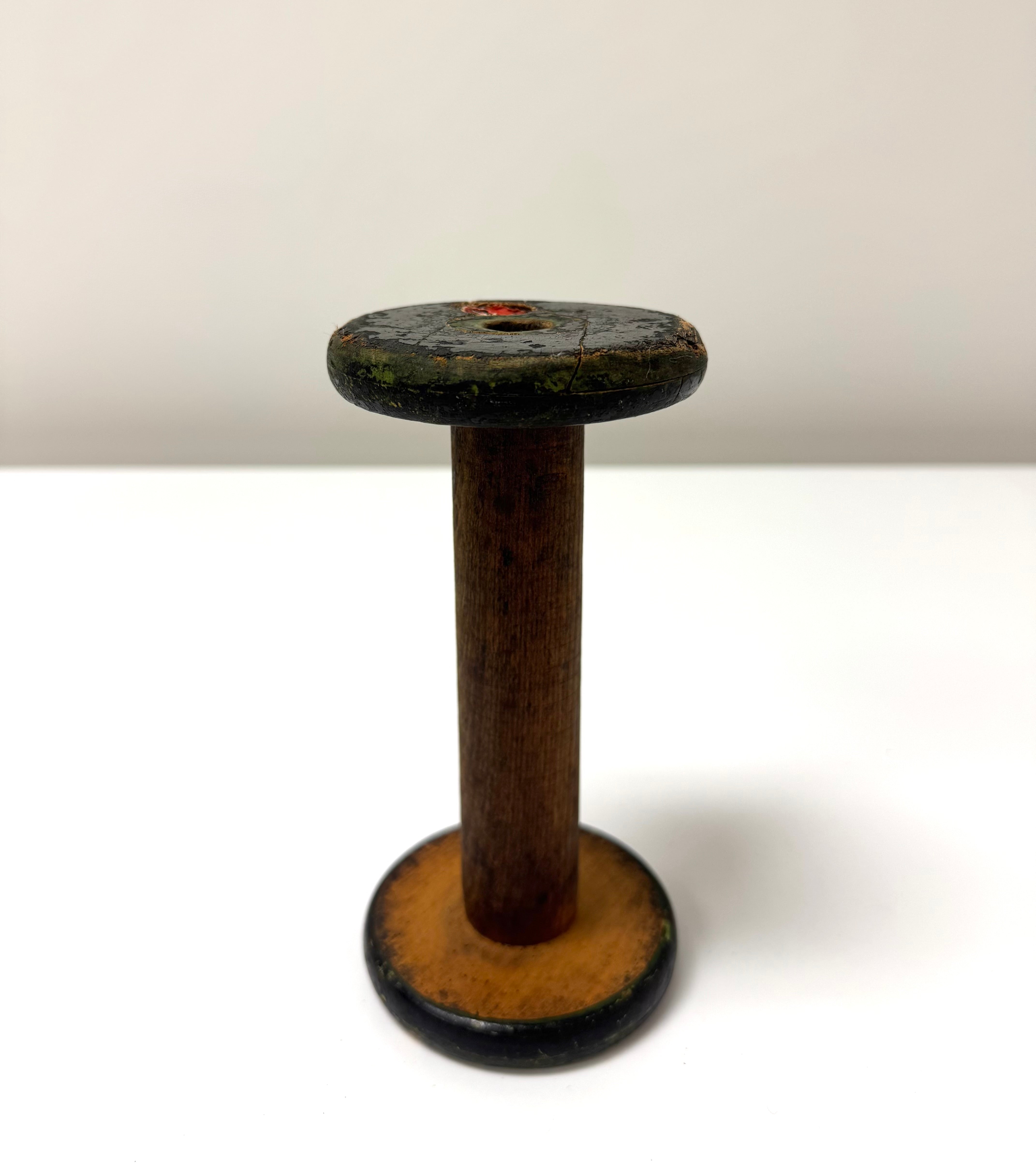 Vintage Wooden Industrial Textile Spool