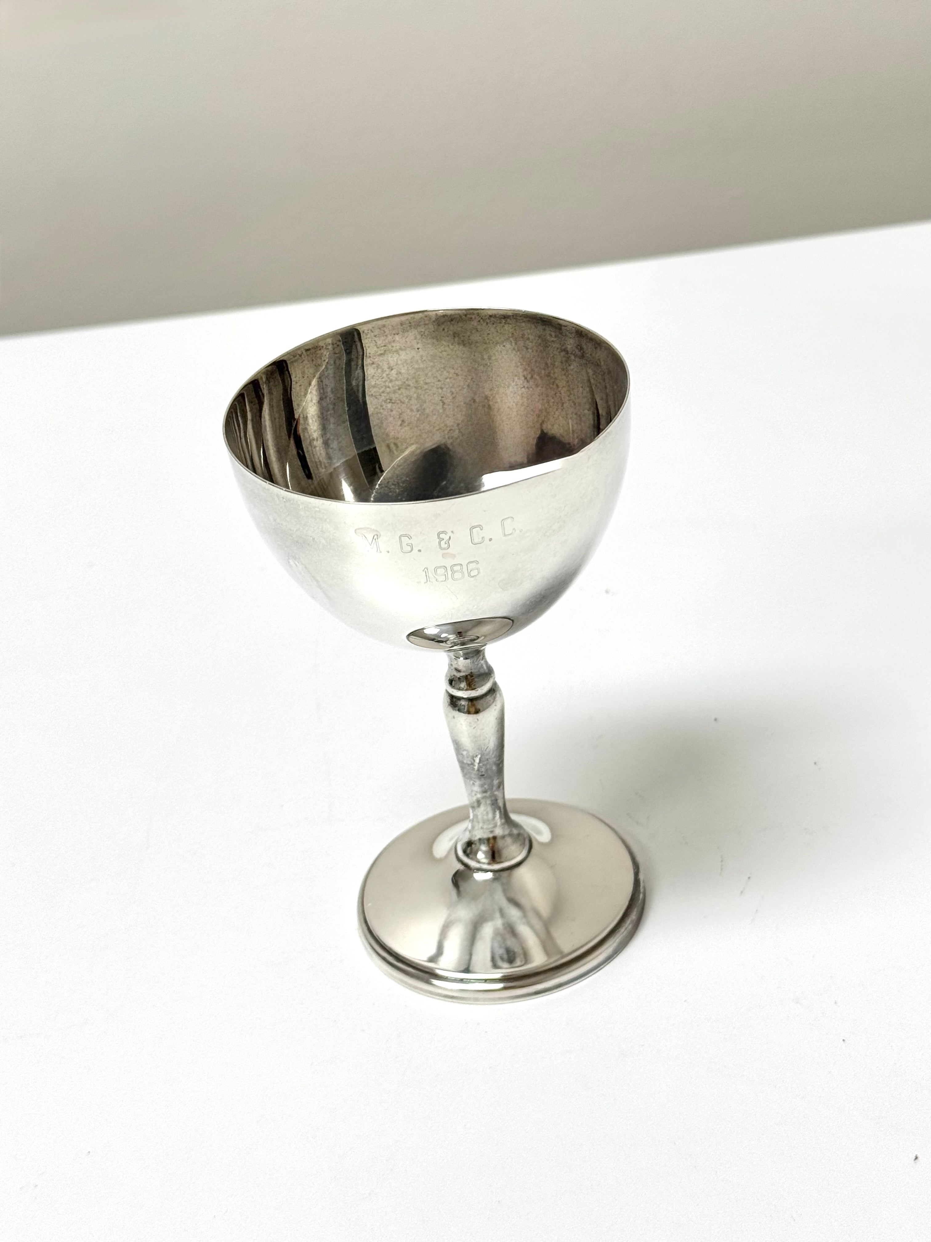 Vintage Silverplate Trophy Goblet