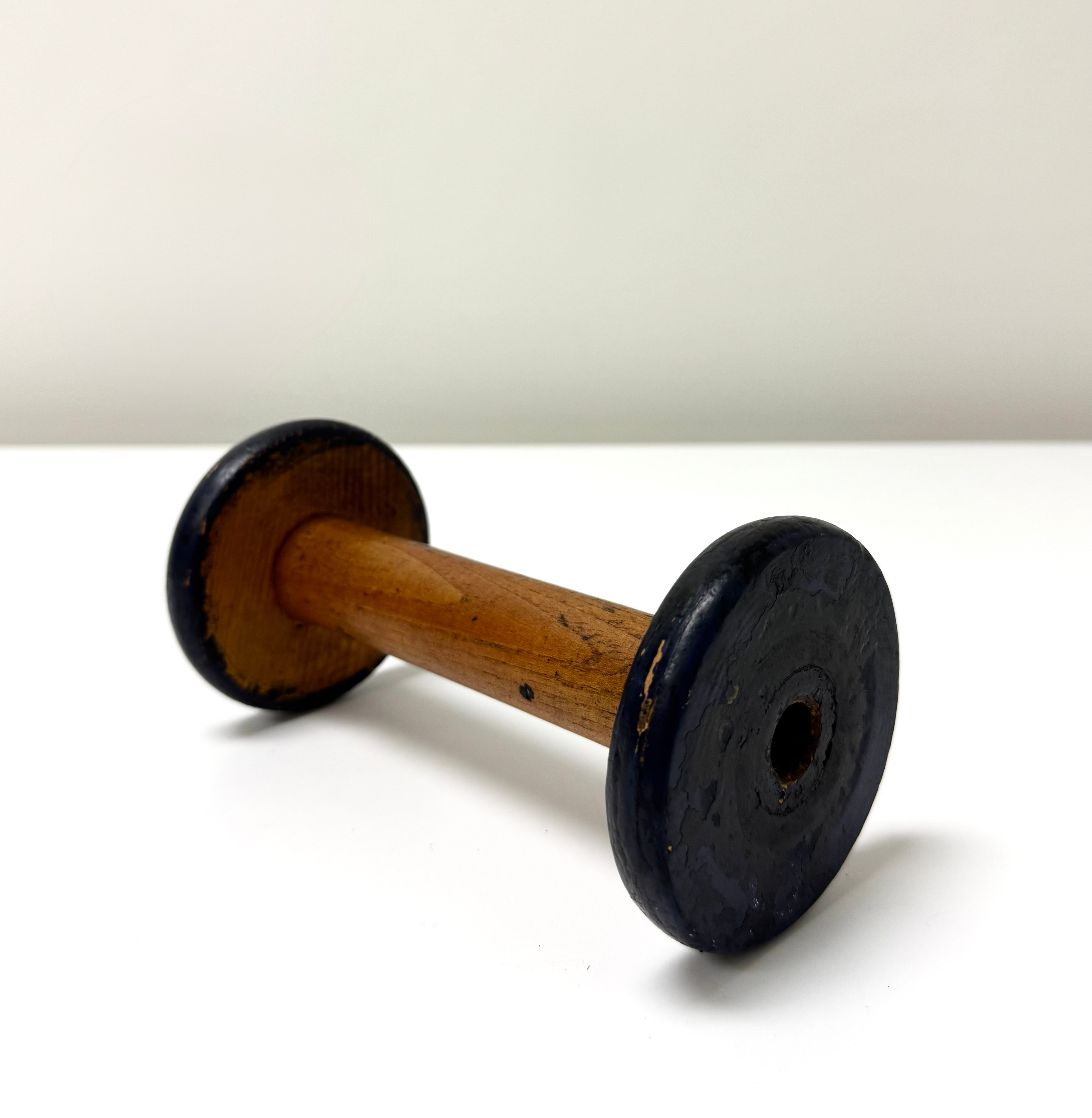 Vintage Wooden Industrial Textile Spool