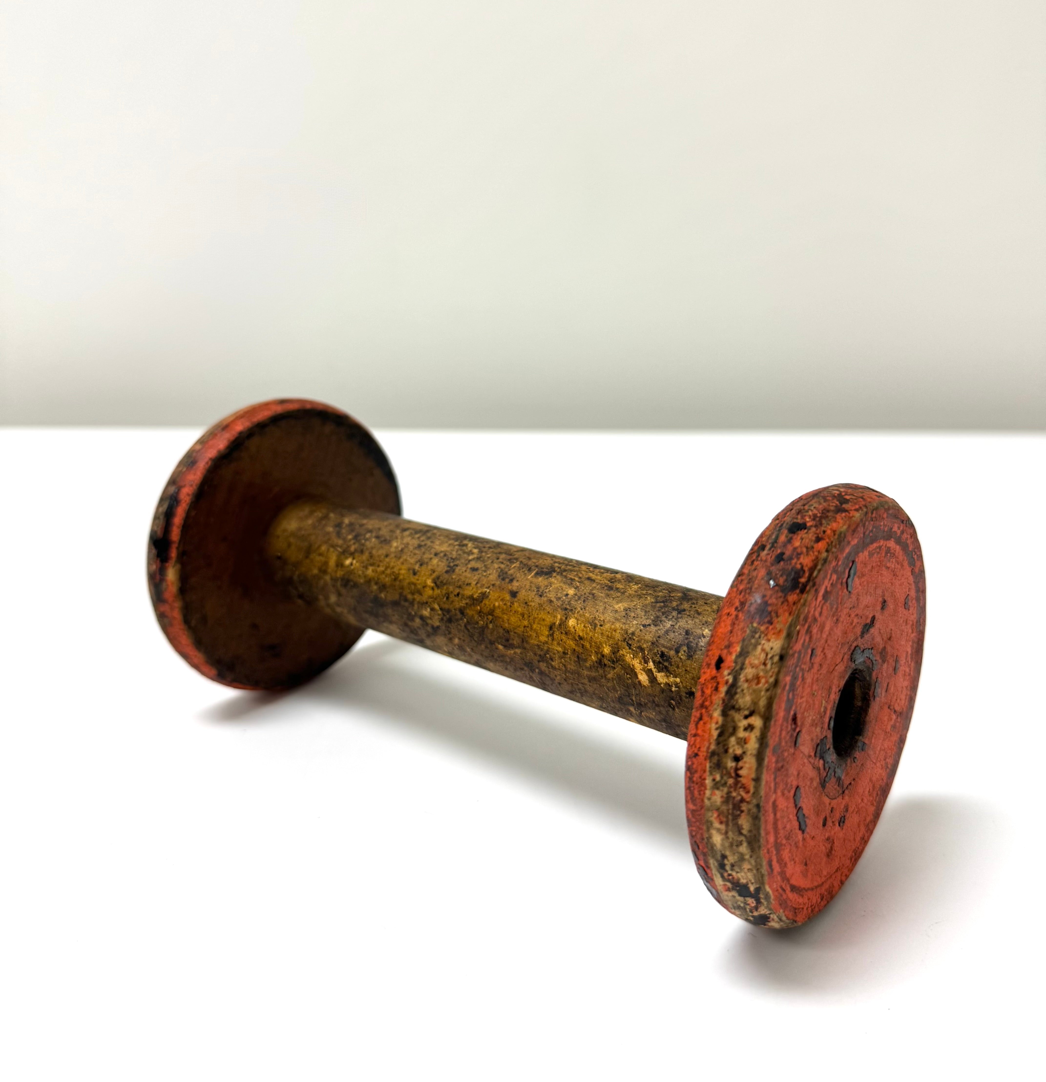 Vintage Wooden Industrial Textile Spool