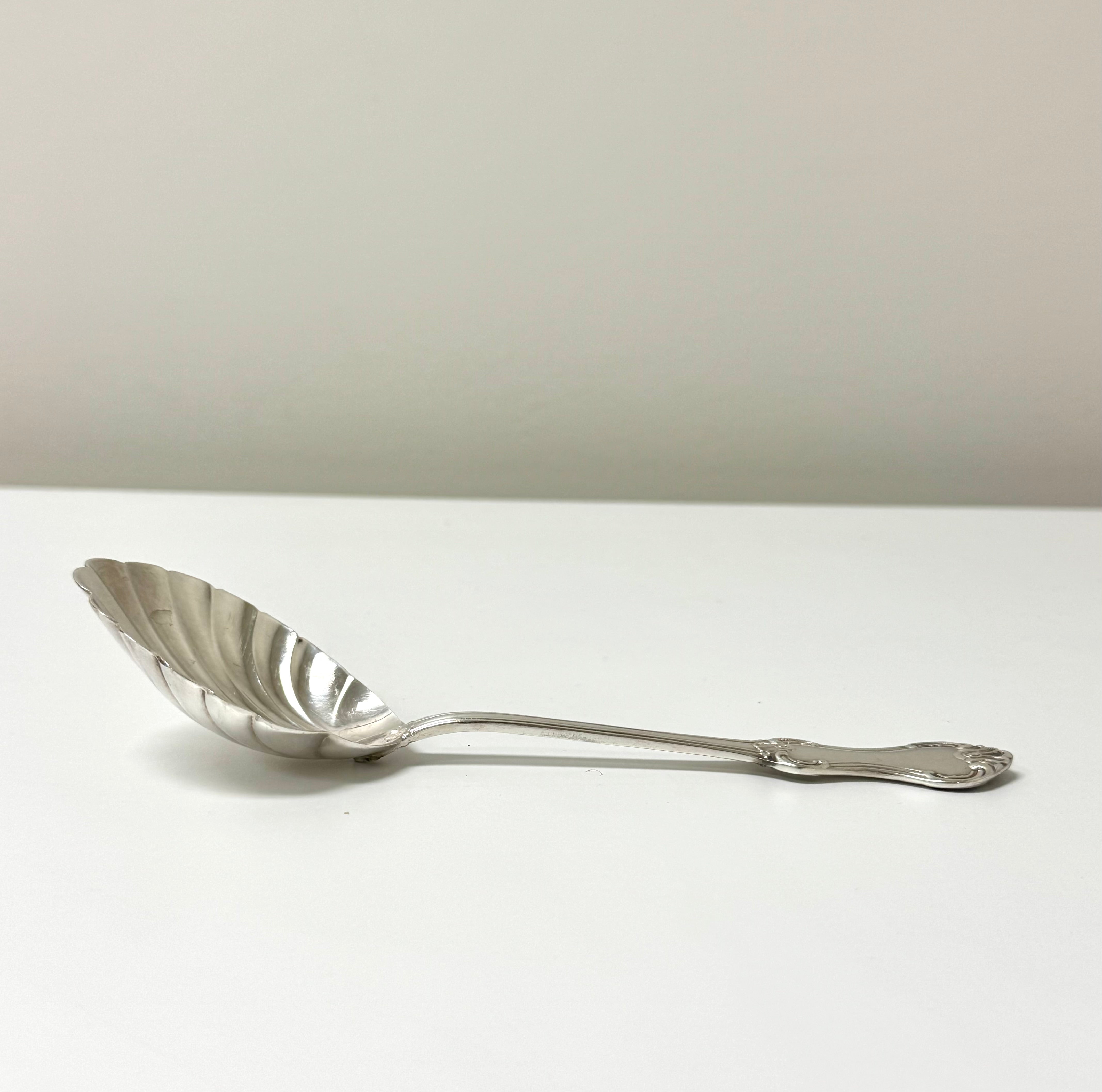 Vintage Silverplate Shell Serving Spoon