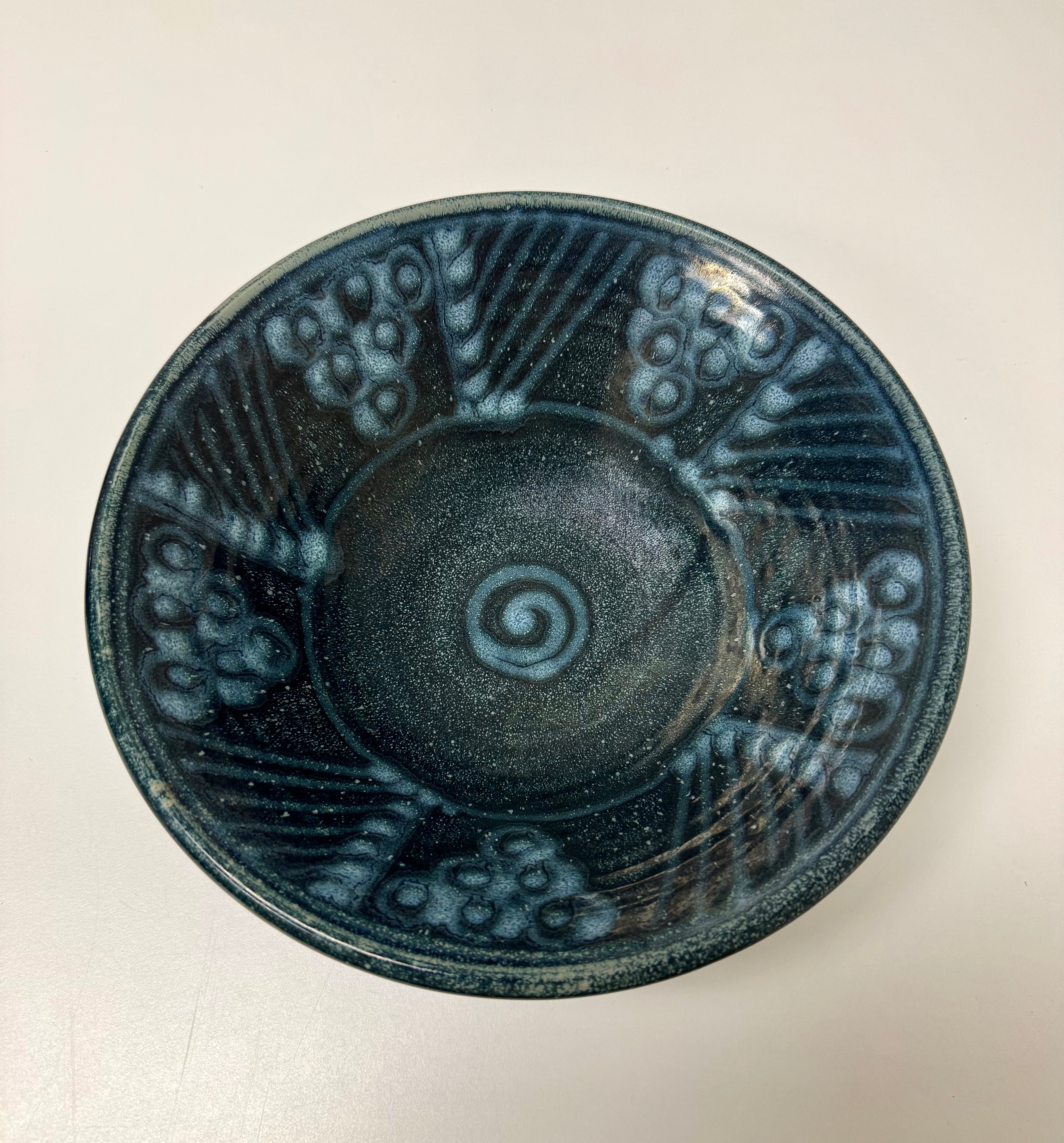 LAKESIDE POTTERY Hand-crafted Deep Blue Bowl