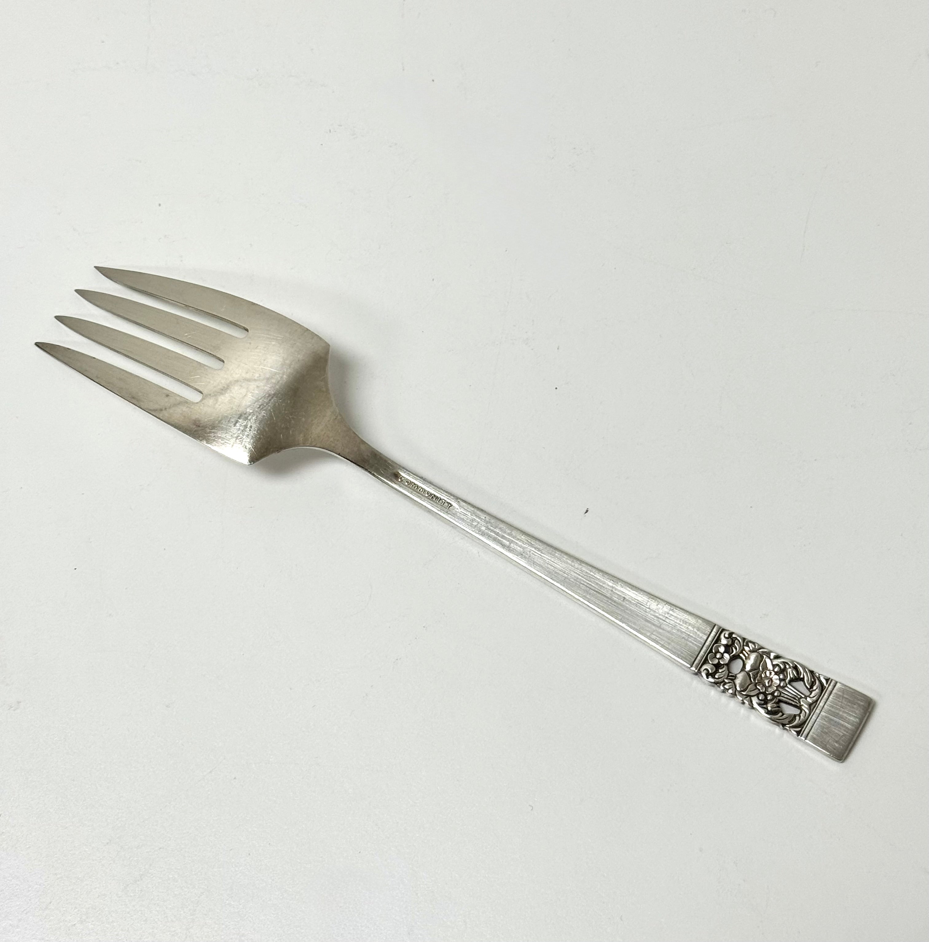 Vintage Silverplate Art Deco Serving Fork