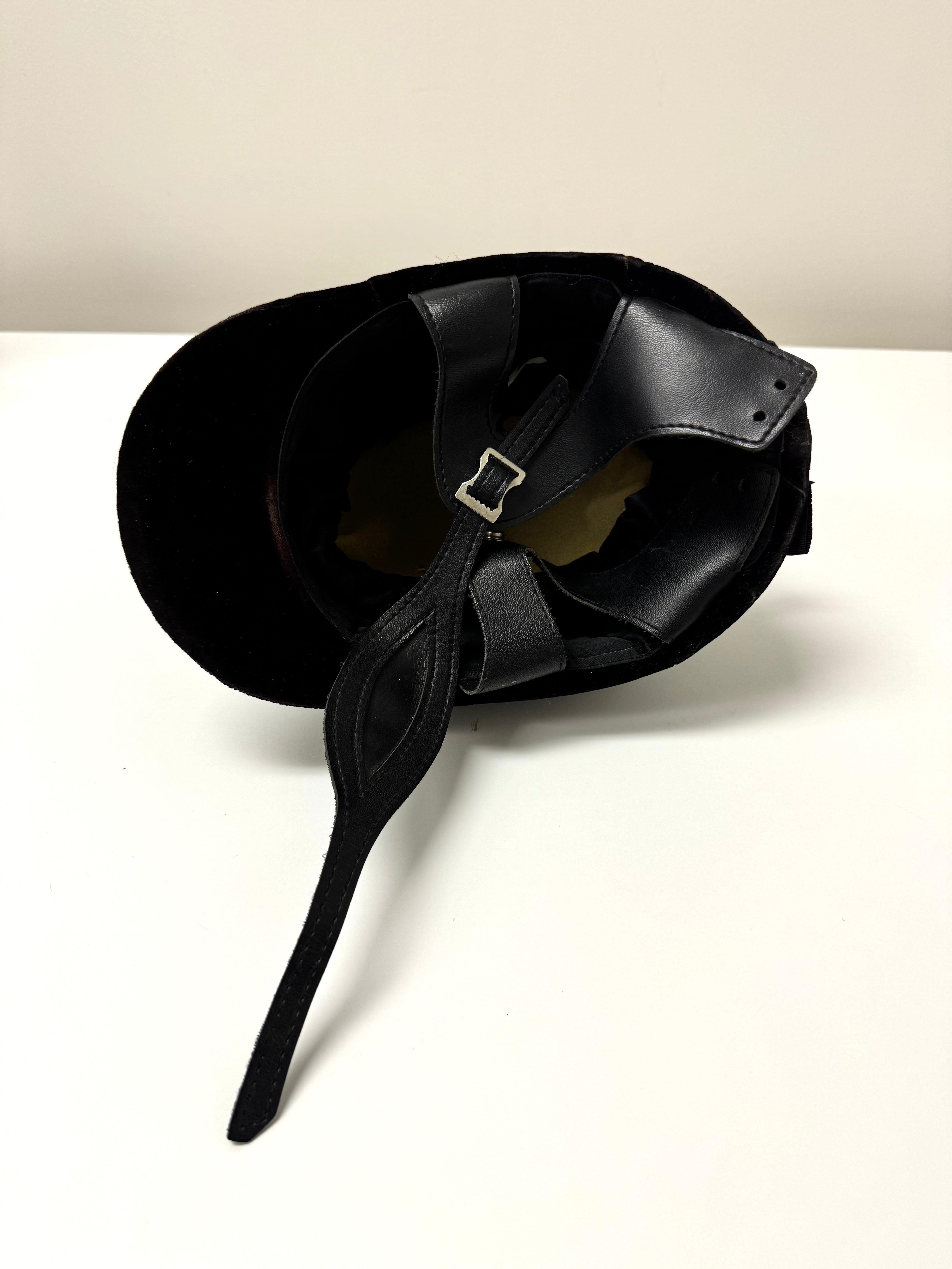 Vintage Black Velvet Riding Helmet