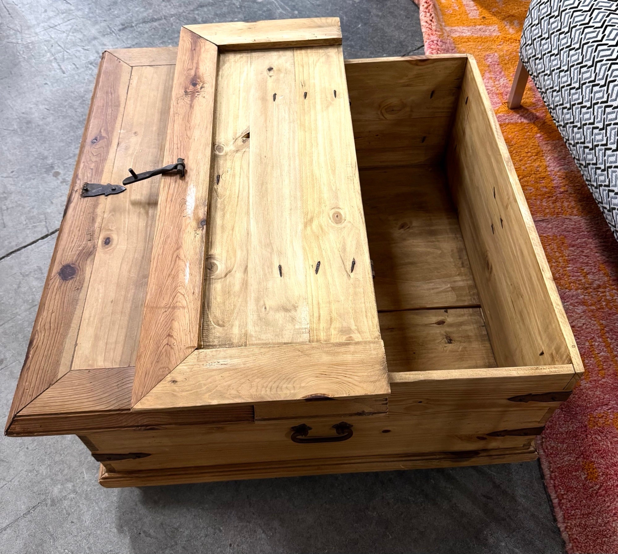 Natural Pine Storage Coffee Table