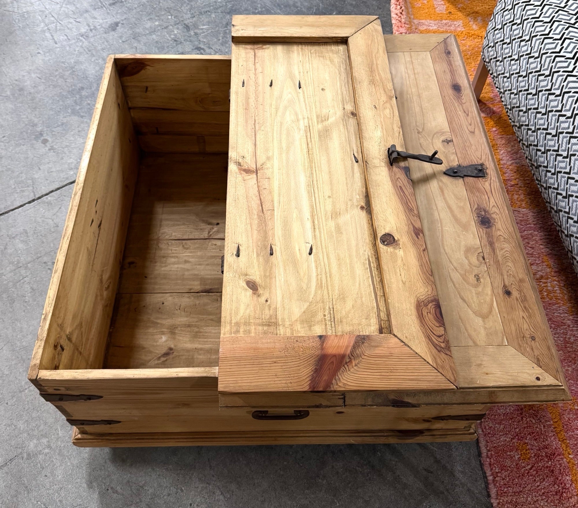Natural Pine Storage Coffee Table