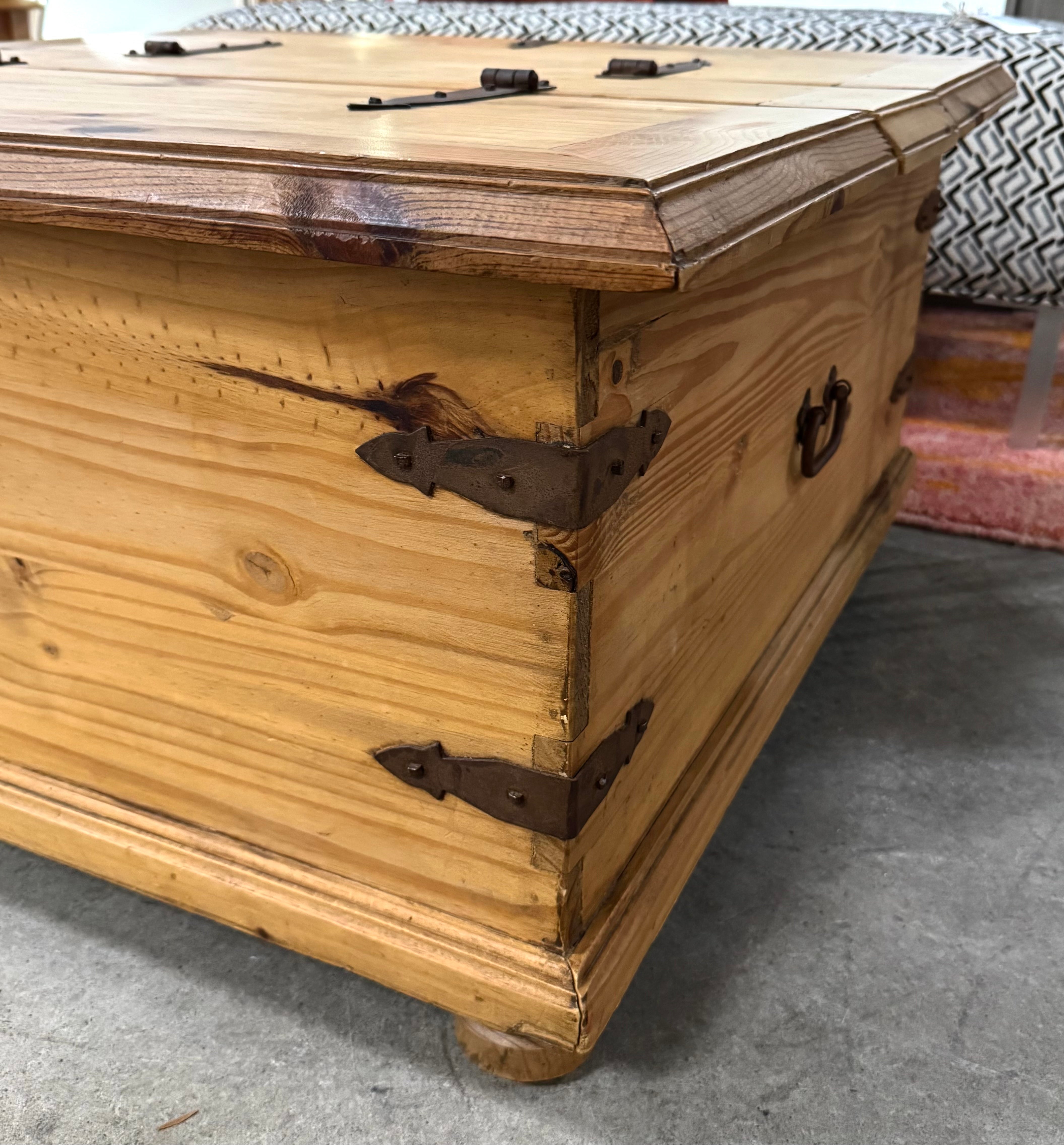 Natural Pine Storage Coffee Table