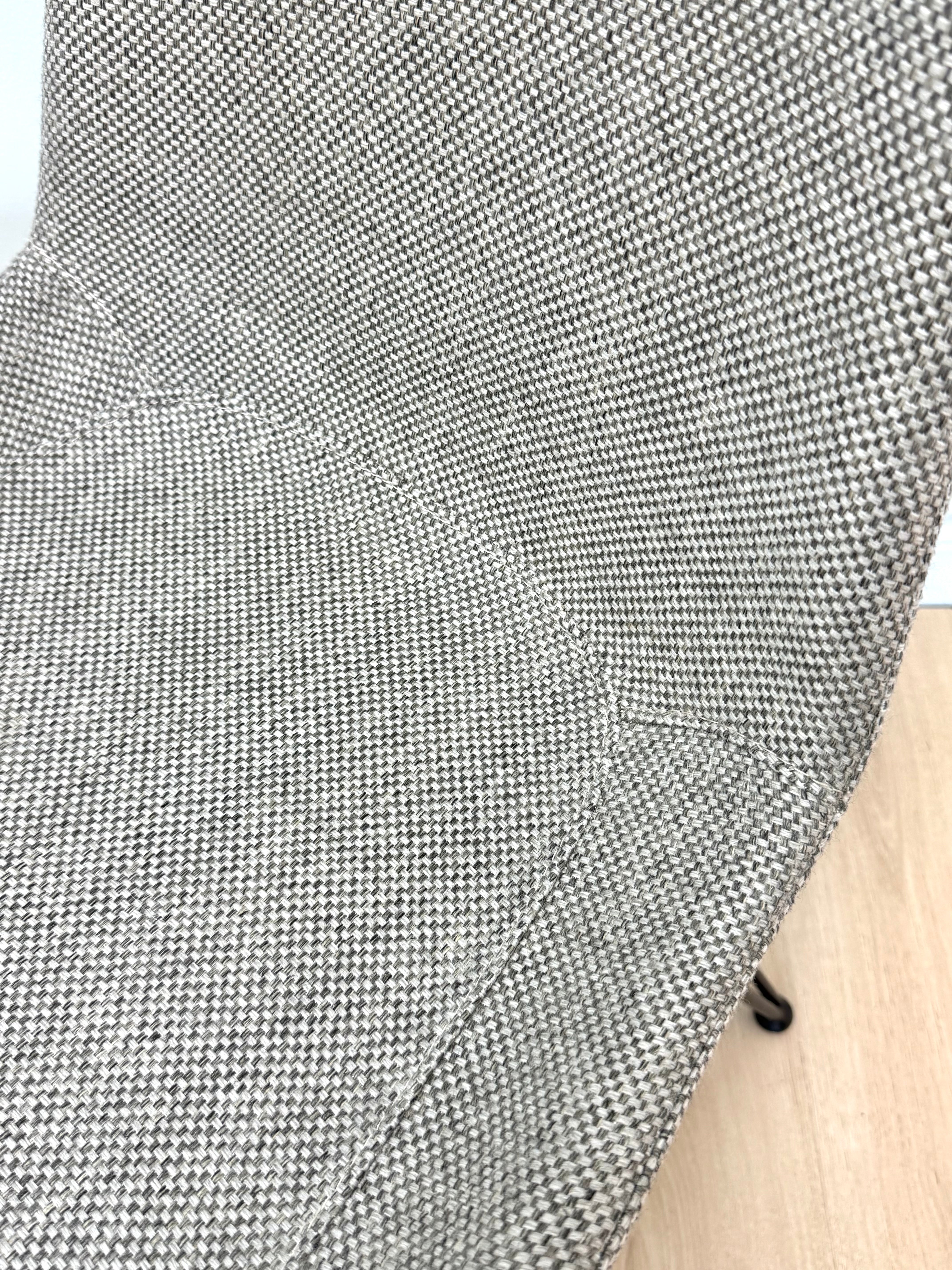 Gray Tweed Hairpin Dining Chairs Set of 3