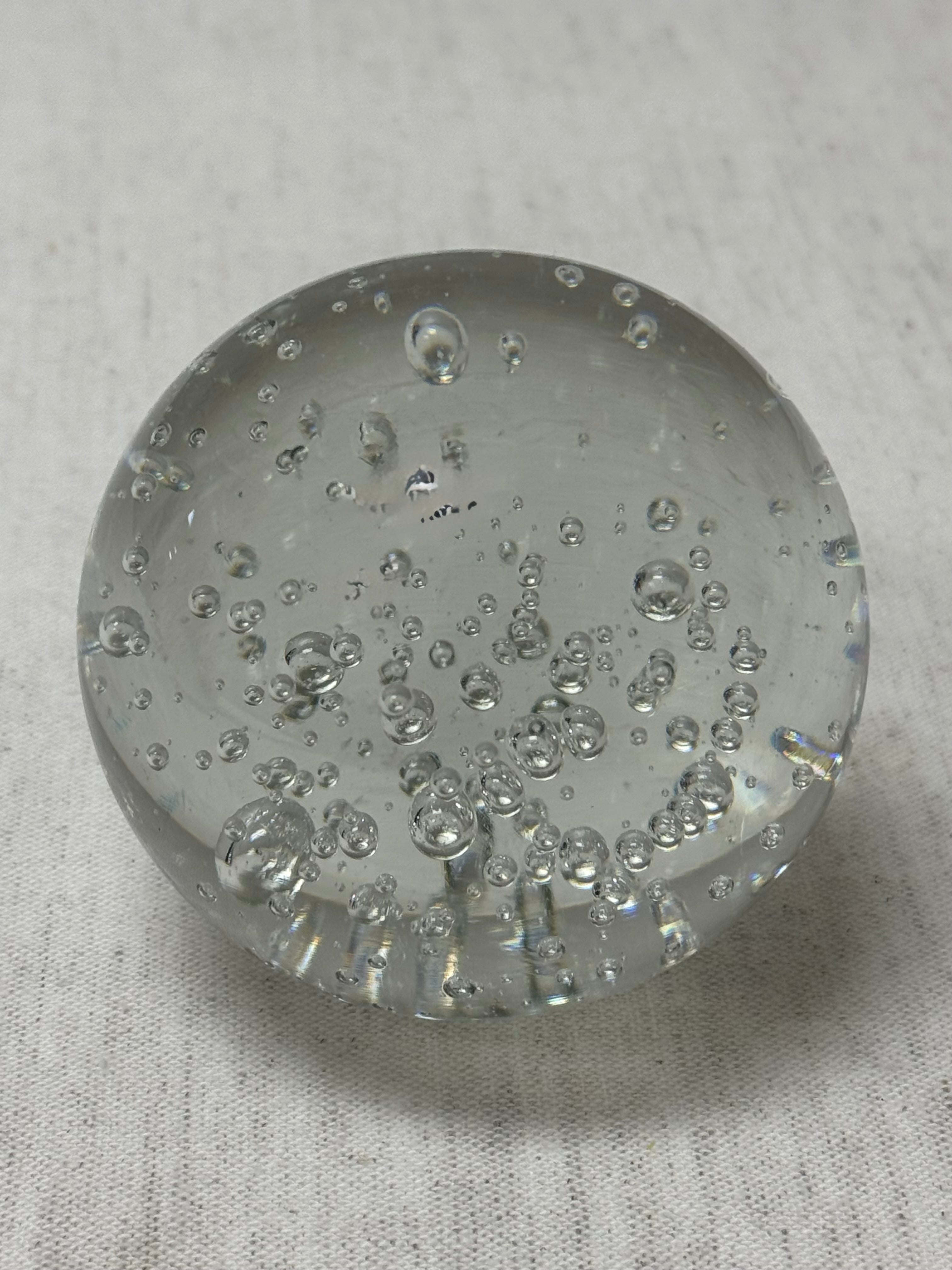 Vintage Bubble Glass Paperweight