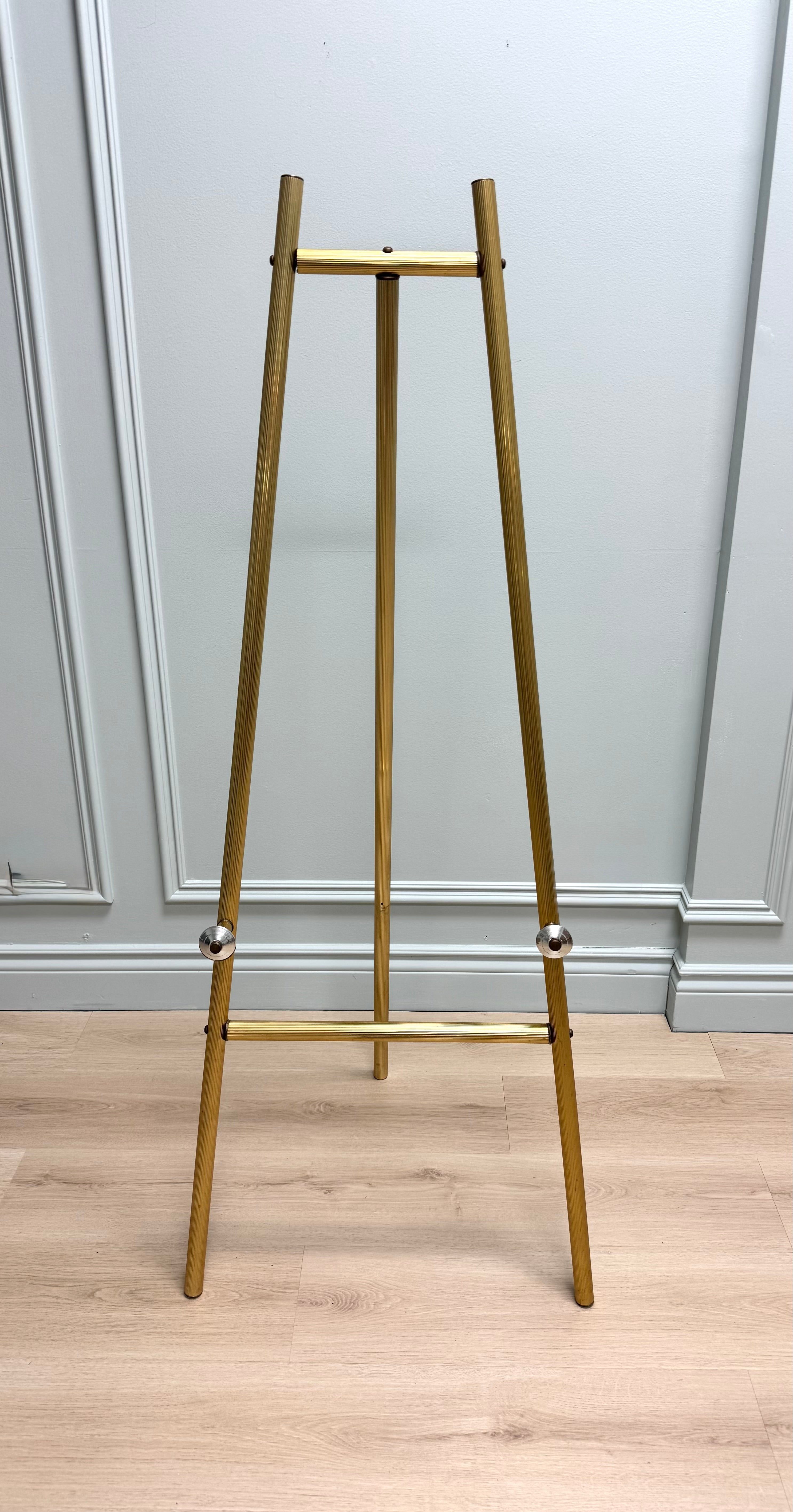 Fluted Brass 57" Easel