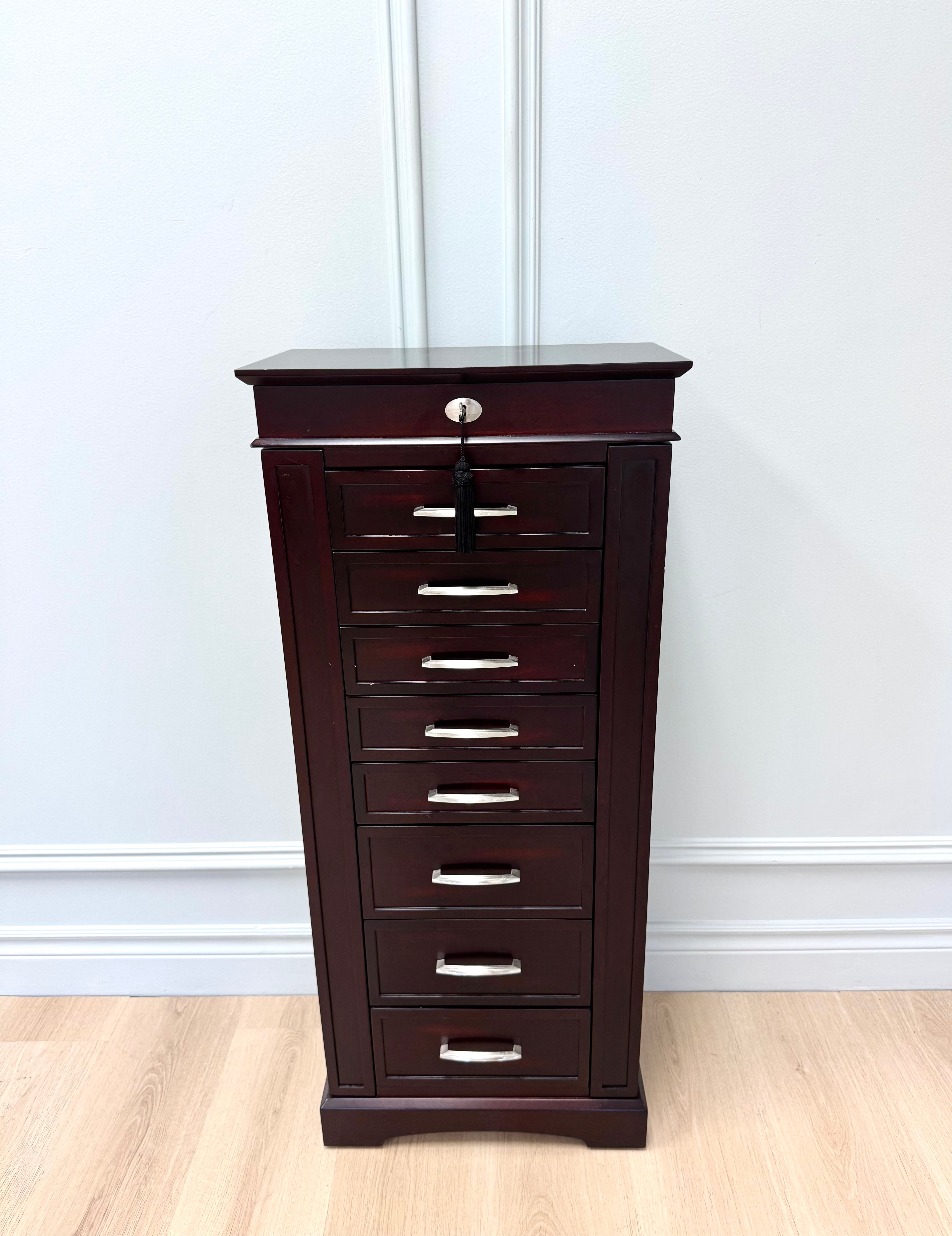 Dark Mahogany Jewellery Chest