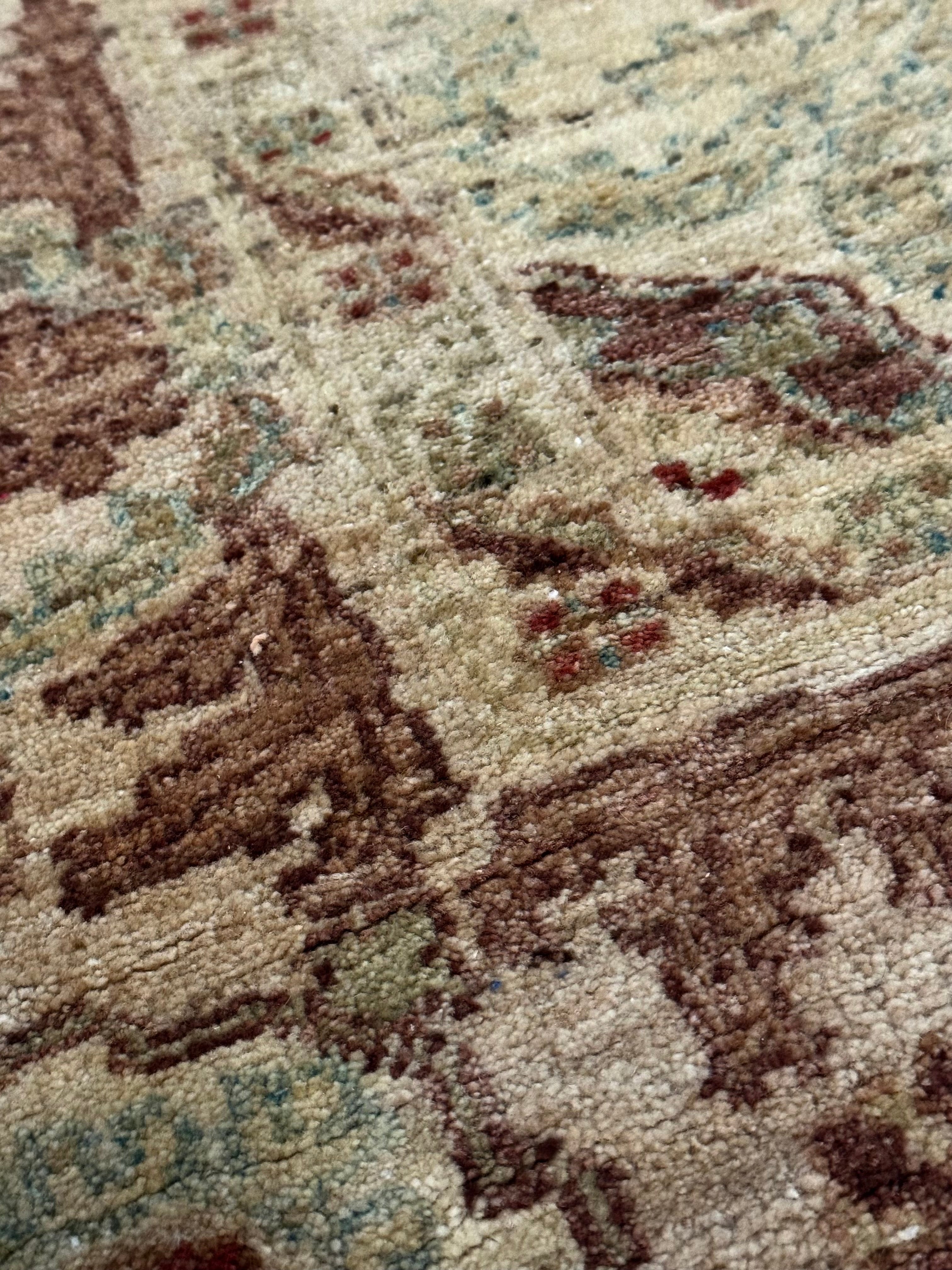 Turkish Oushak Hand-woven 6'-1" x 9'-2" Rug