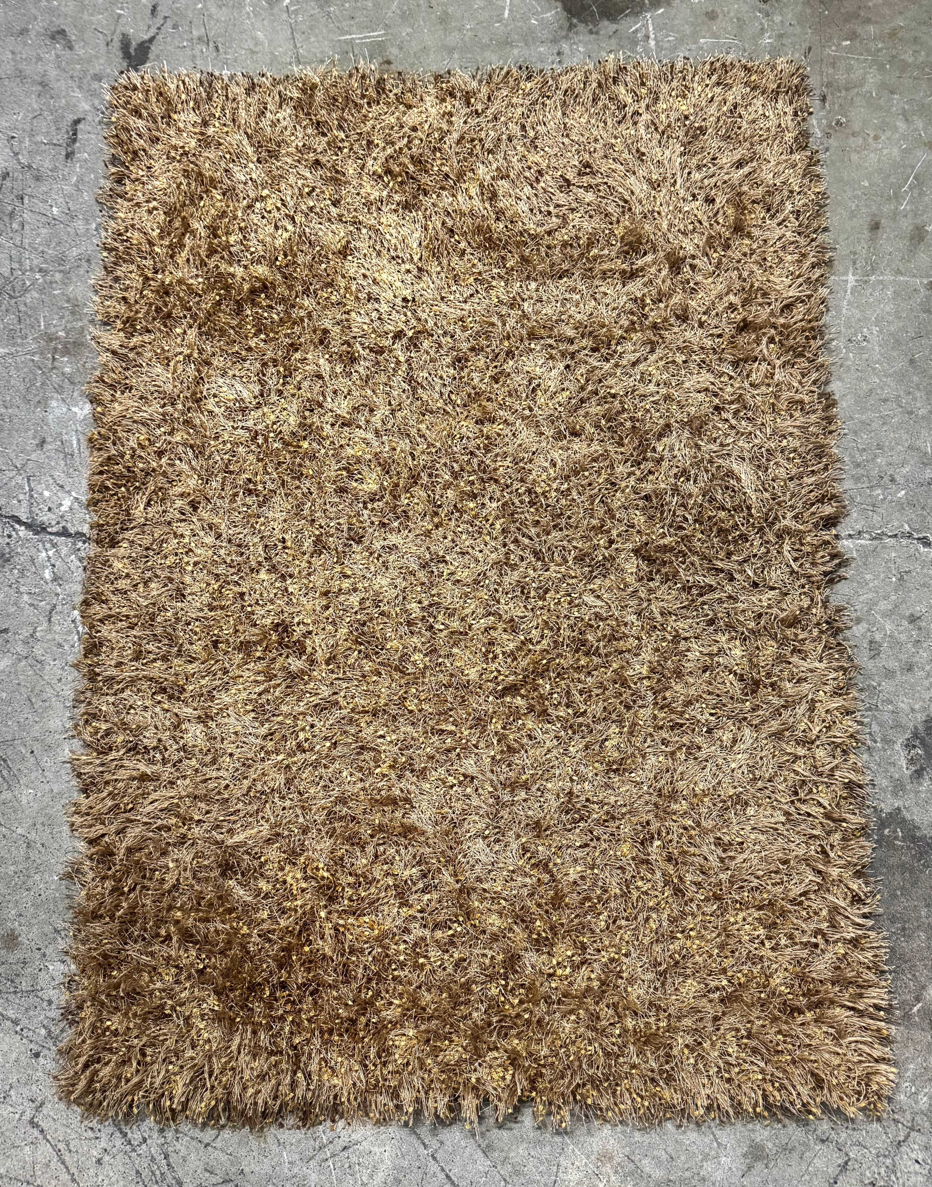 Gold Shimmer 4' x 6' Shag Rug