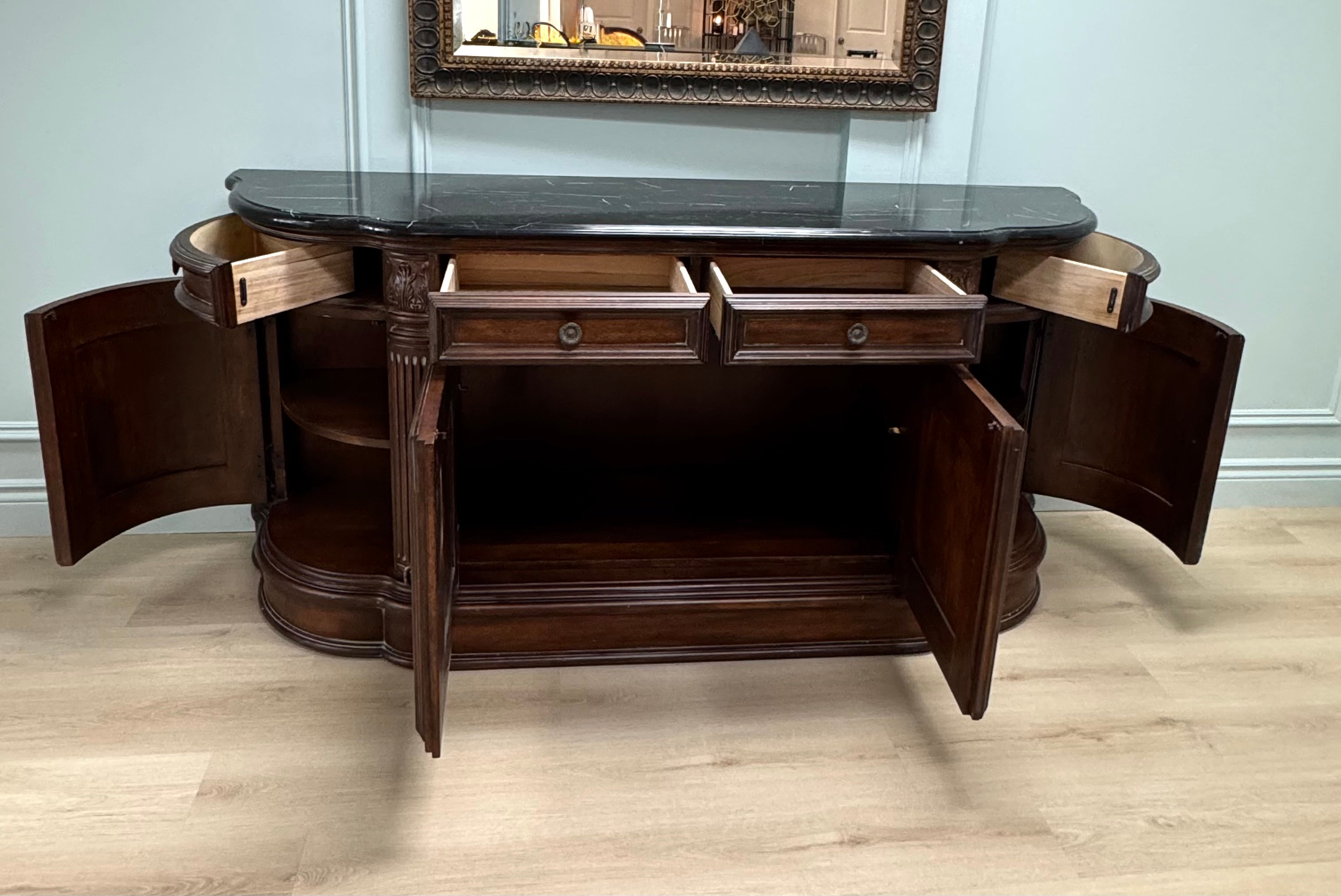 Provincial Sideboard with Black Marble Top