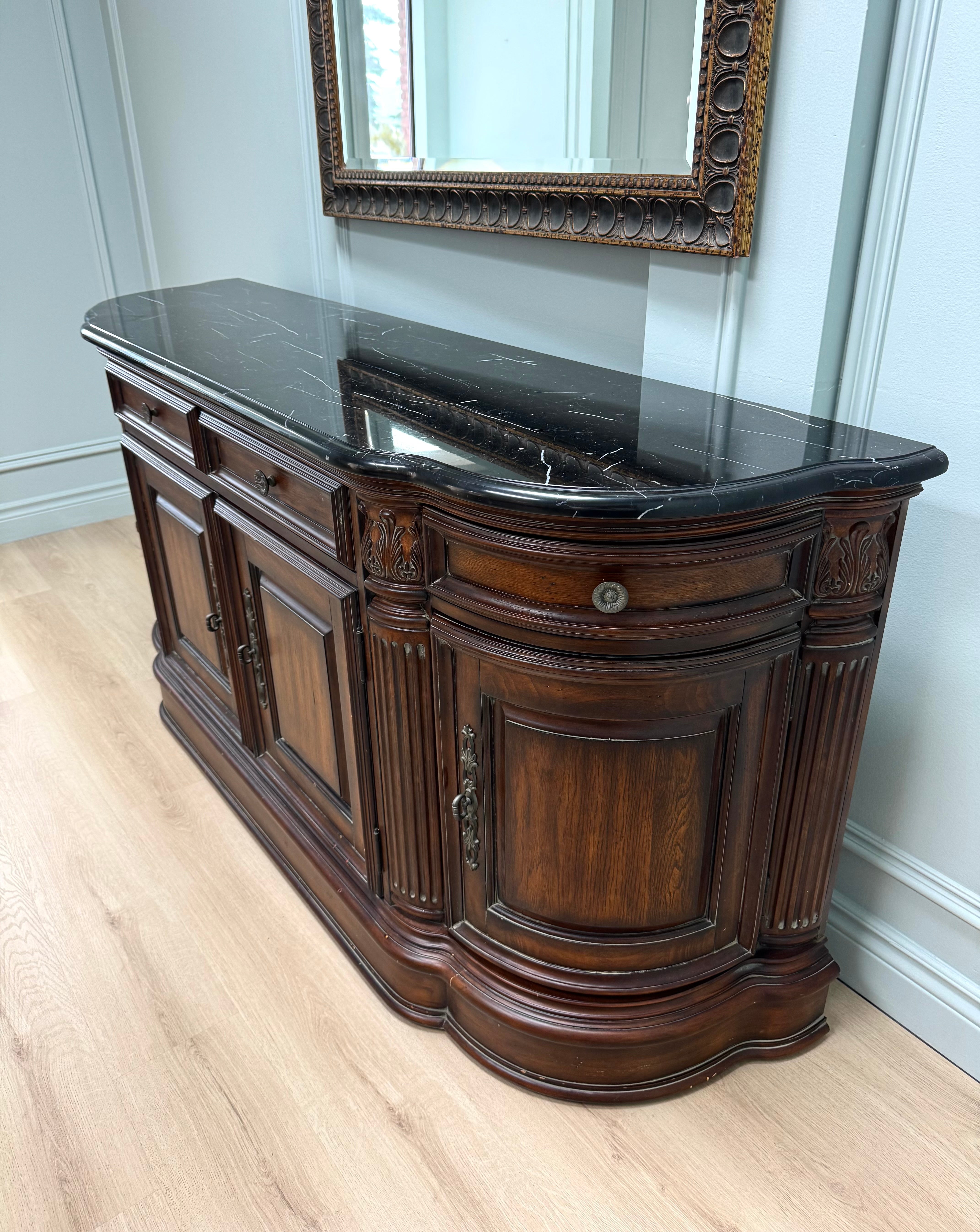 Provincial Sideboard with Black Marble Top