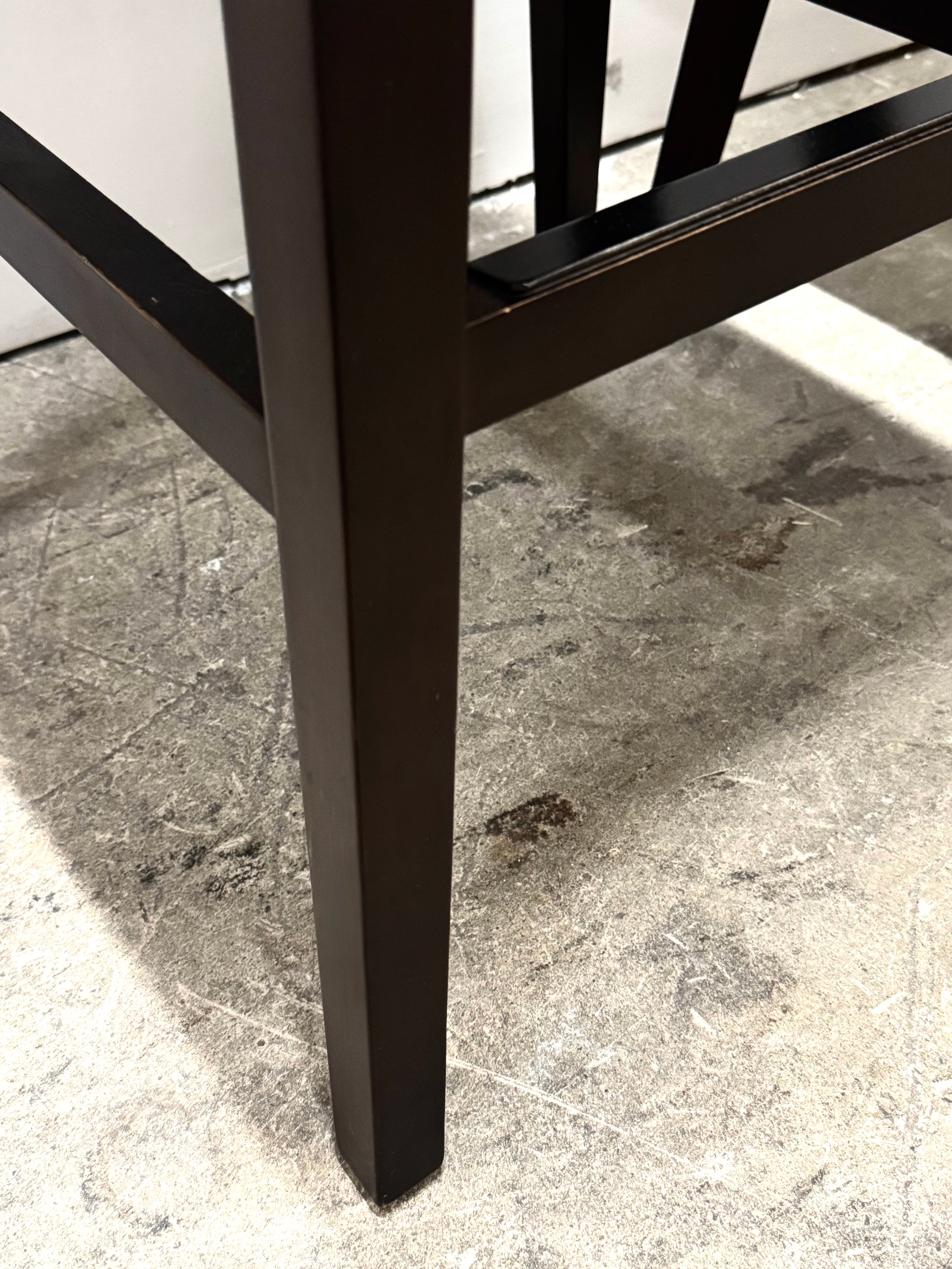 Chocolate Brown Faux Leather Bar Stools Set of 2