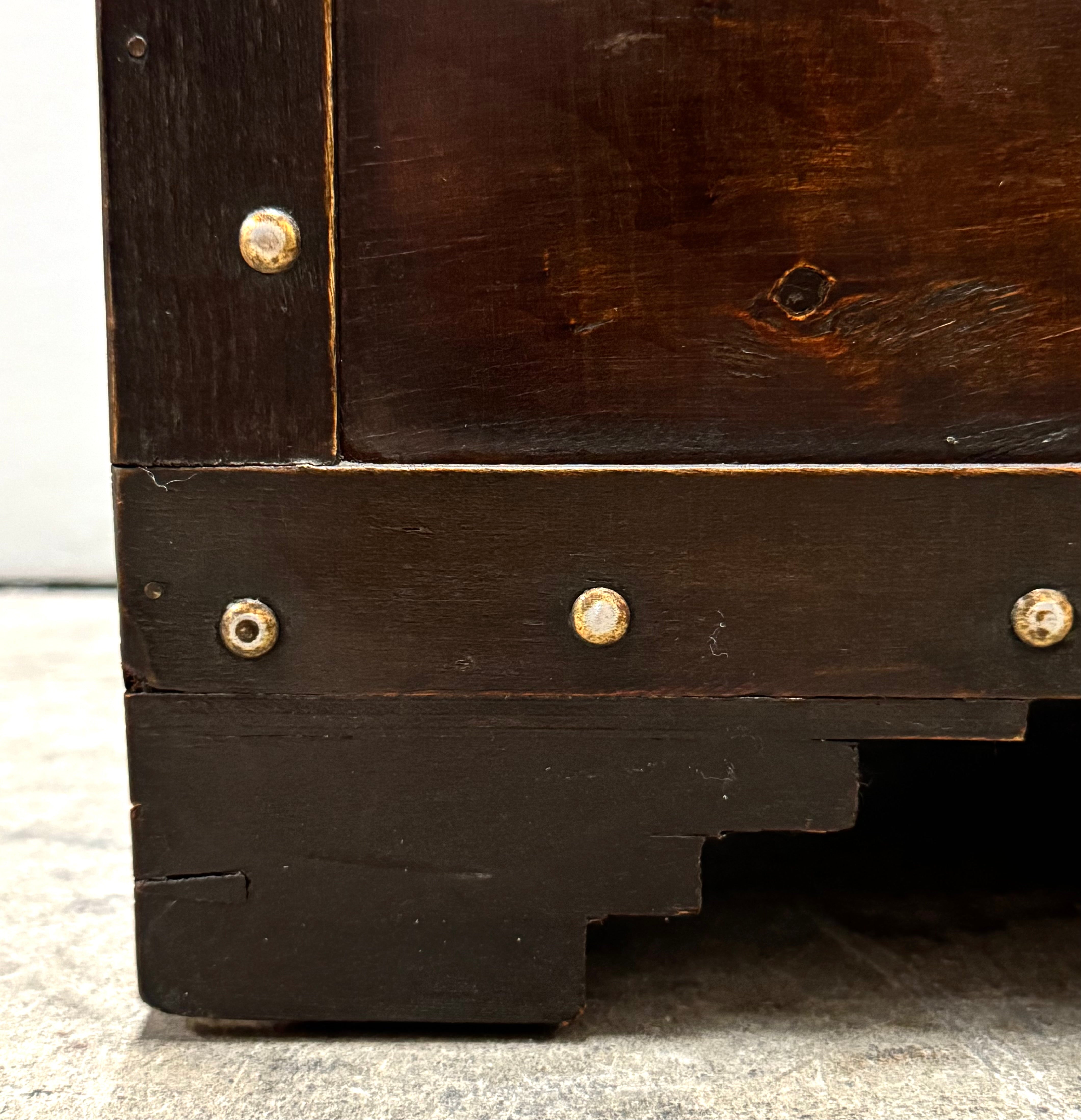 Trunk Table with Leather Straps