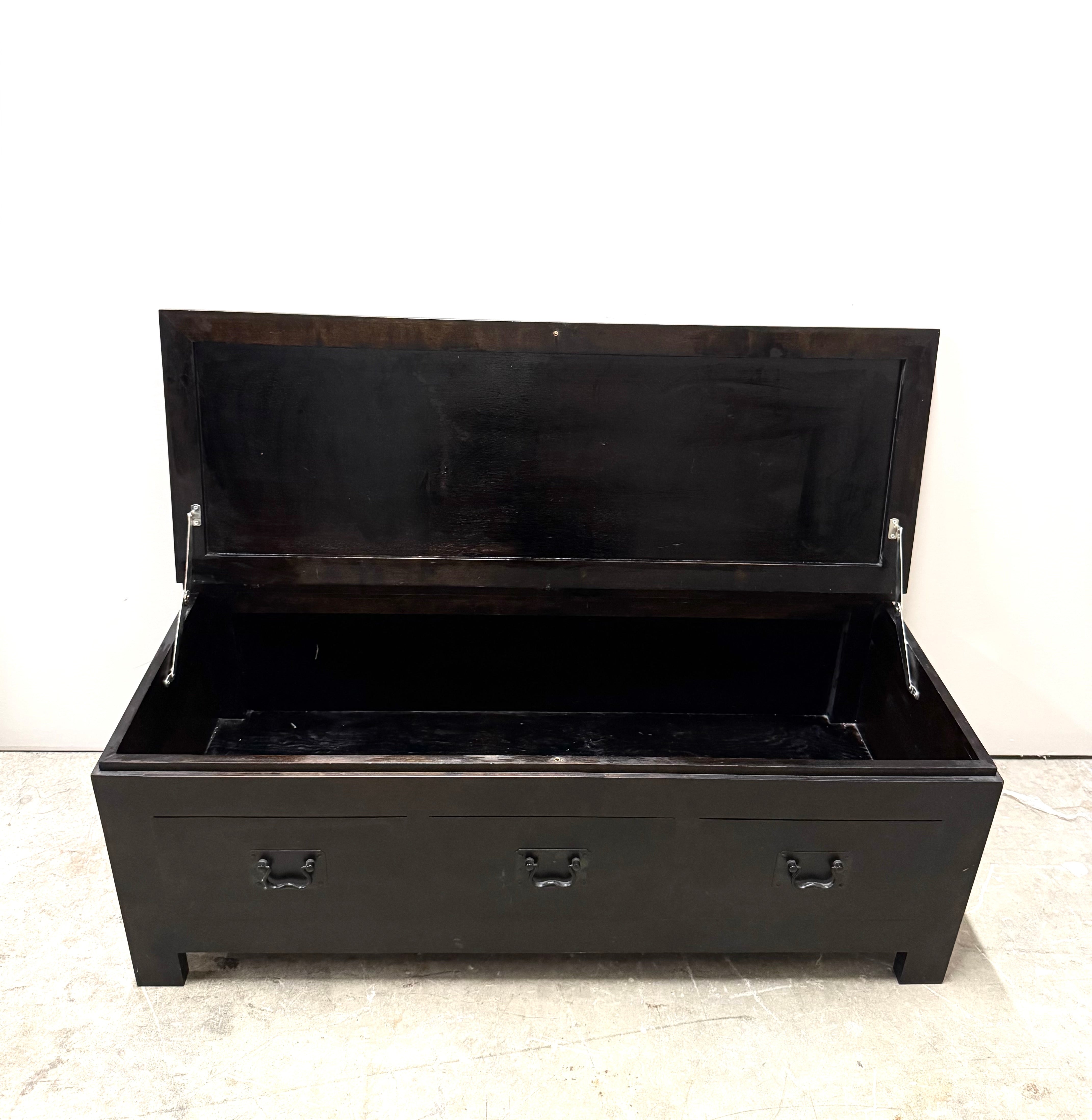 Dark Wood Storage Table