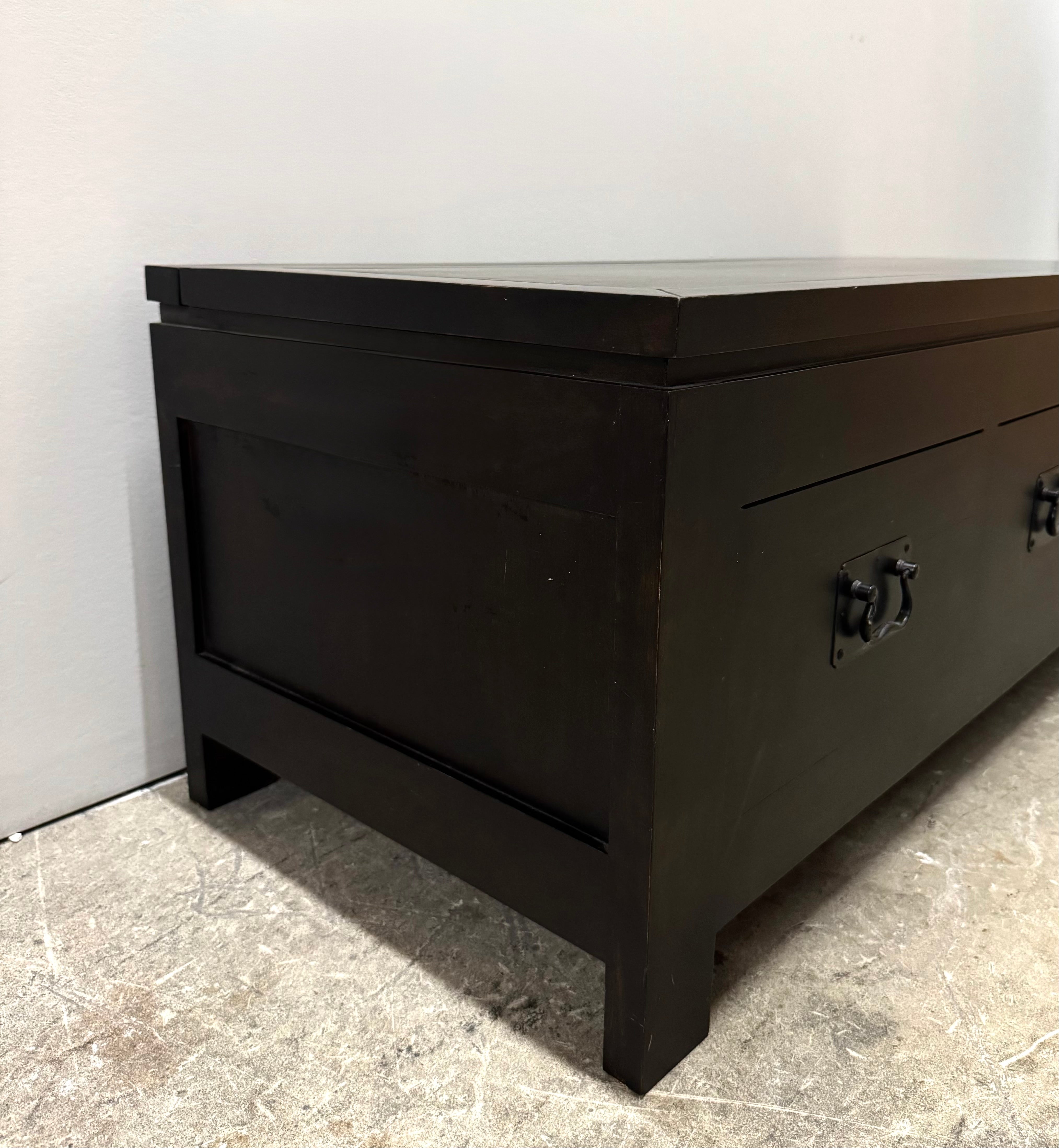 Dark Wood Storage Table