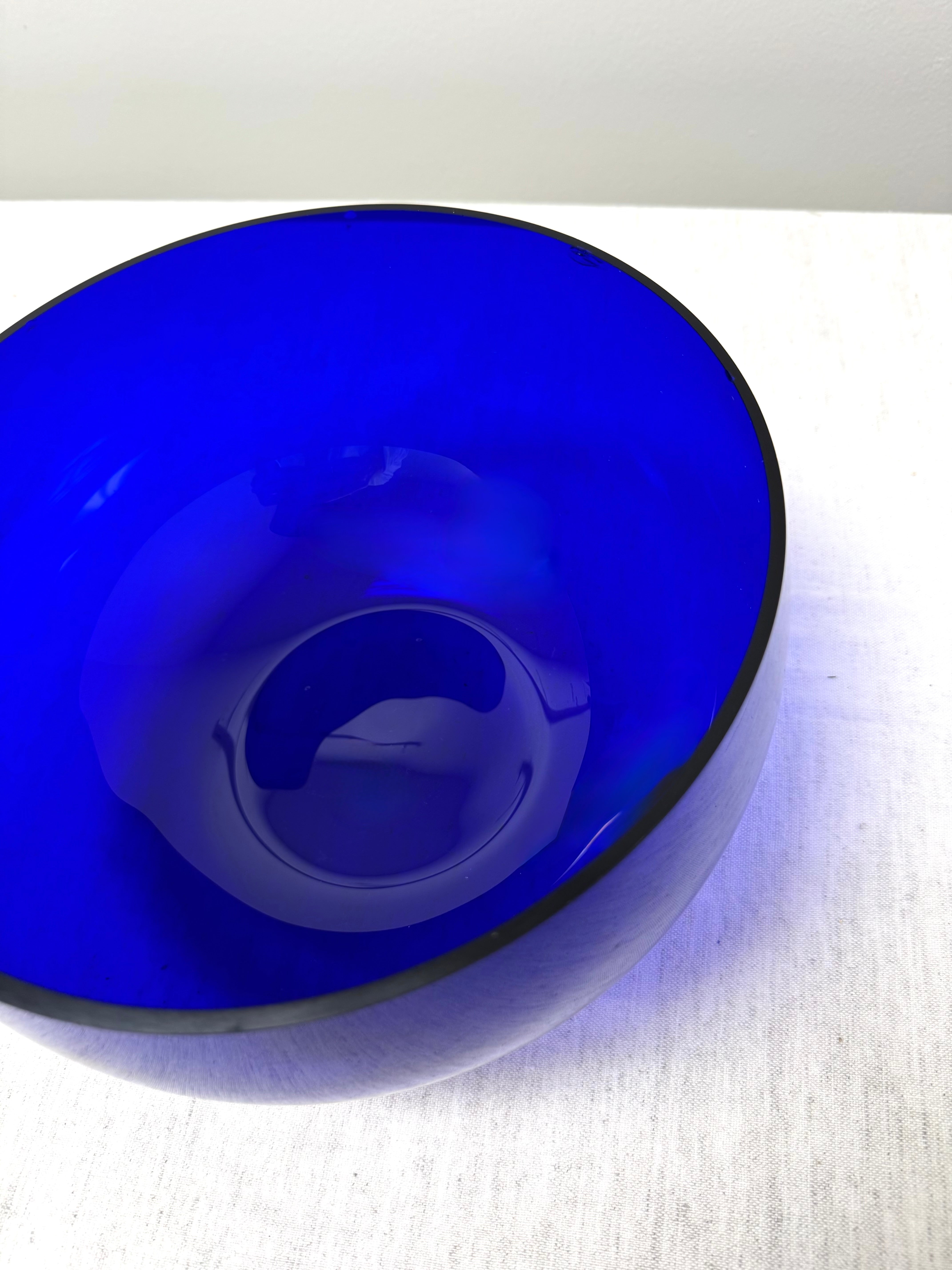 Cobalt Blue 9-1/2" Glass Bowl
