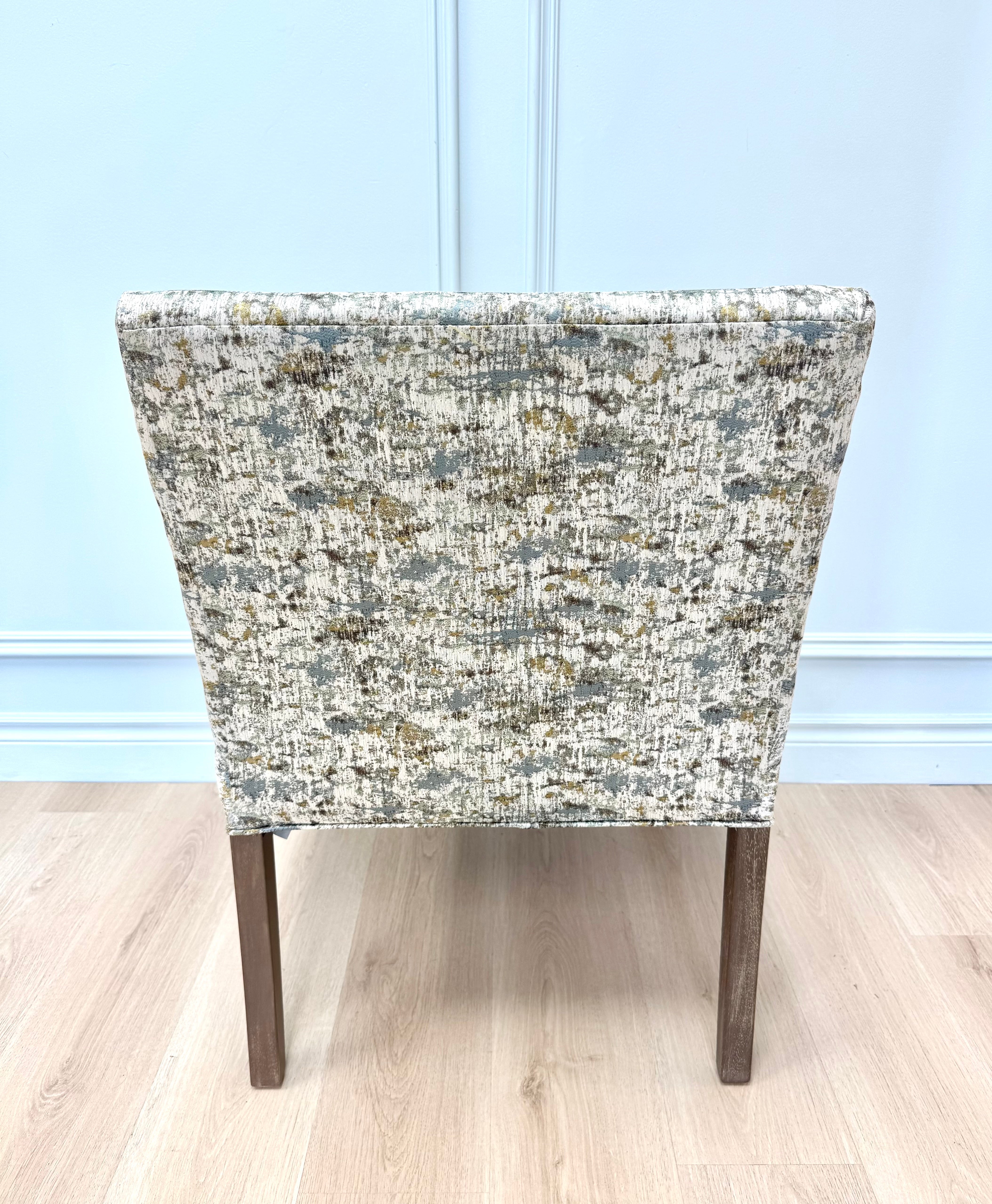 Blue & Green Abstract Slipper Chair